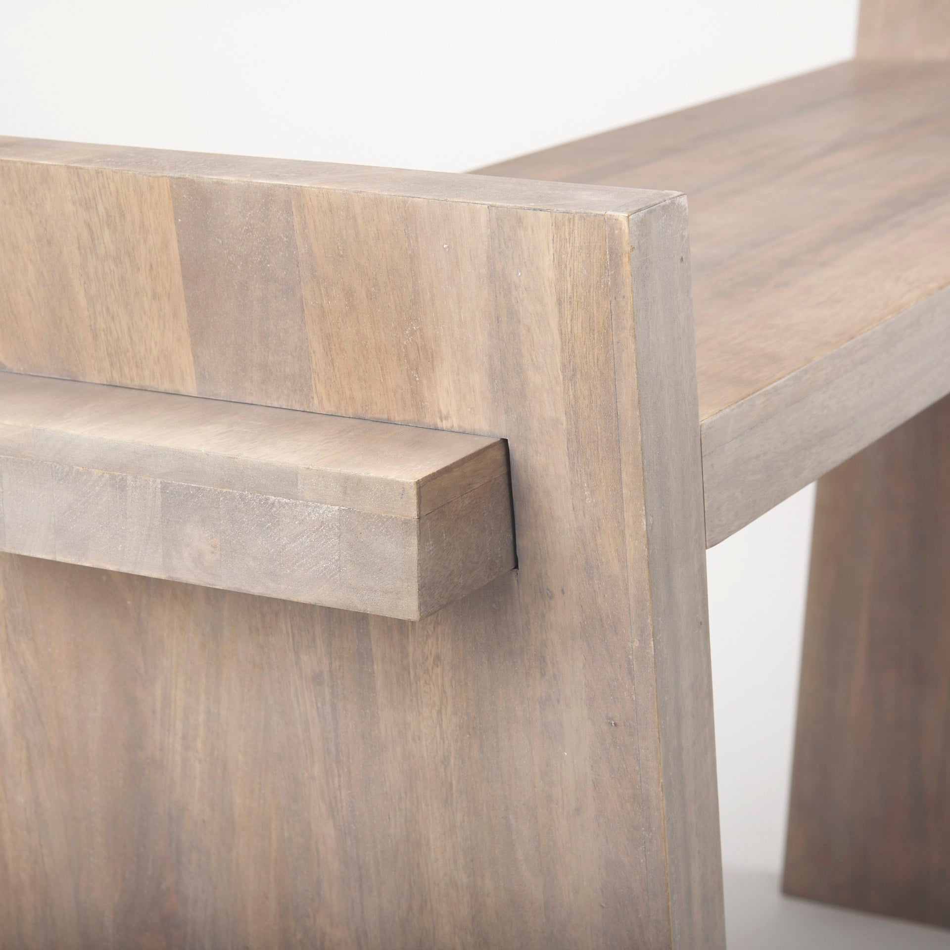 Elaine III 60L x 16W Brown Wood Angled Leg Console Table