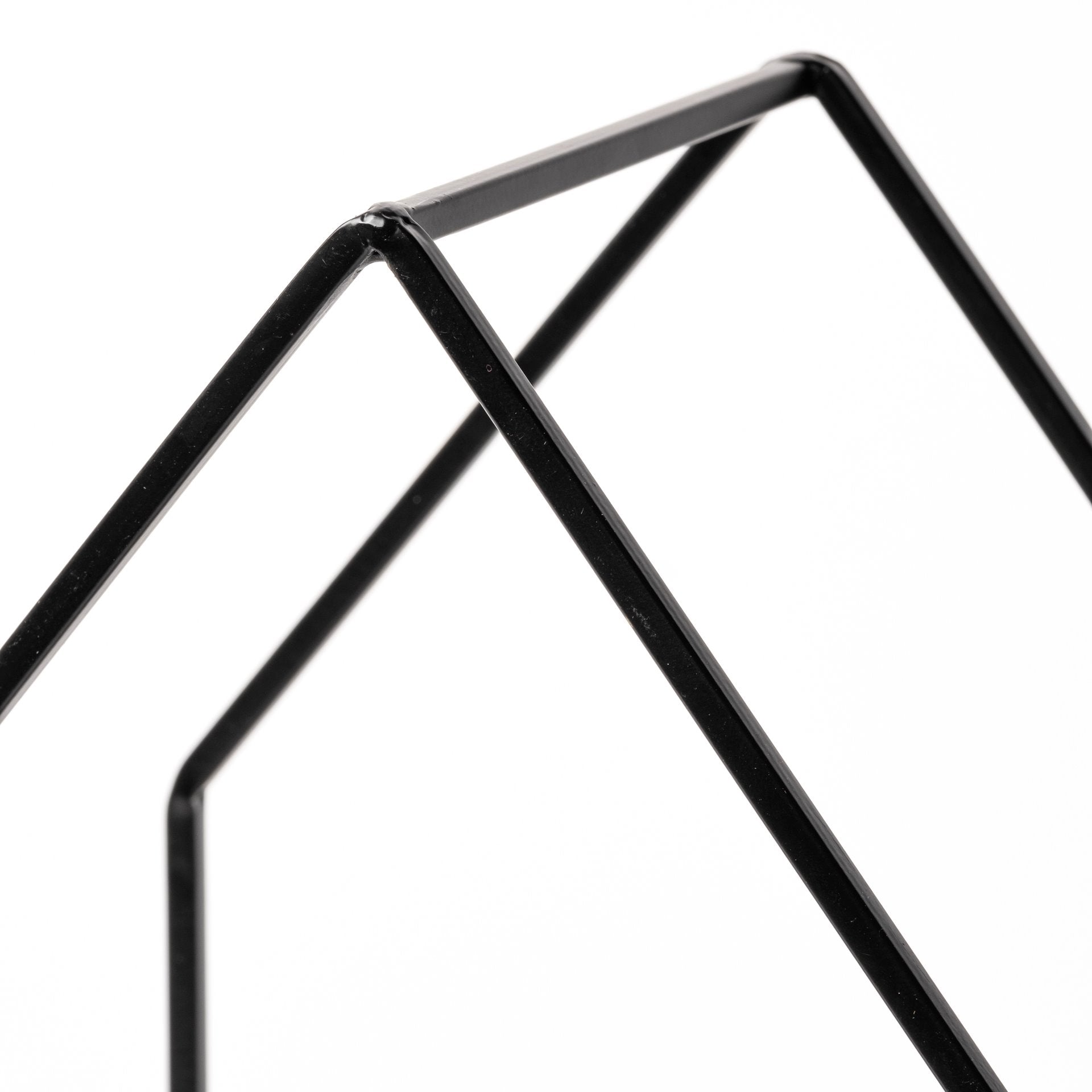 Leopold Set of Two Black Metal Wooden Base Table Candle Holders