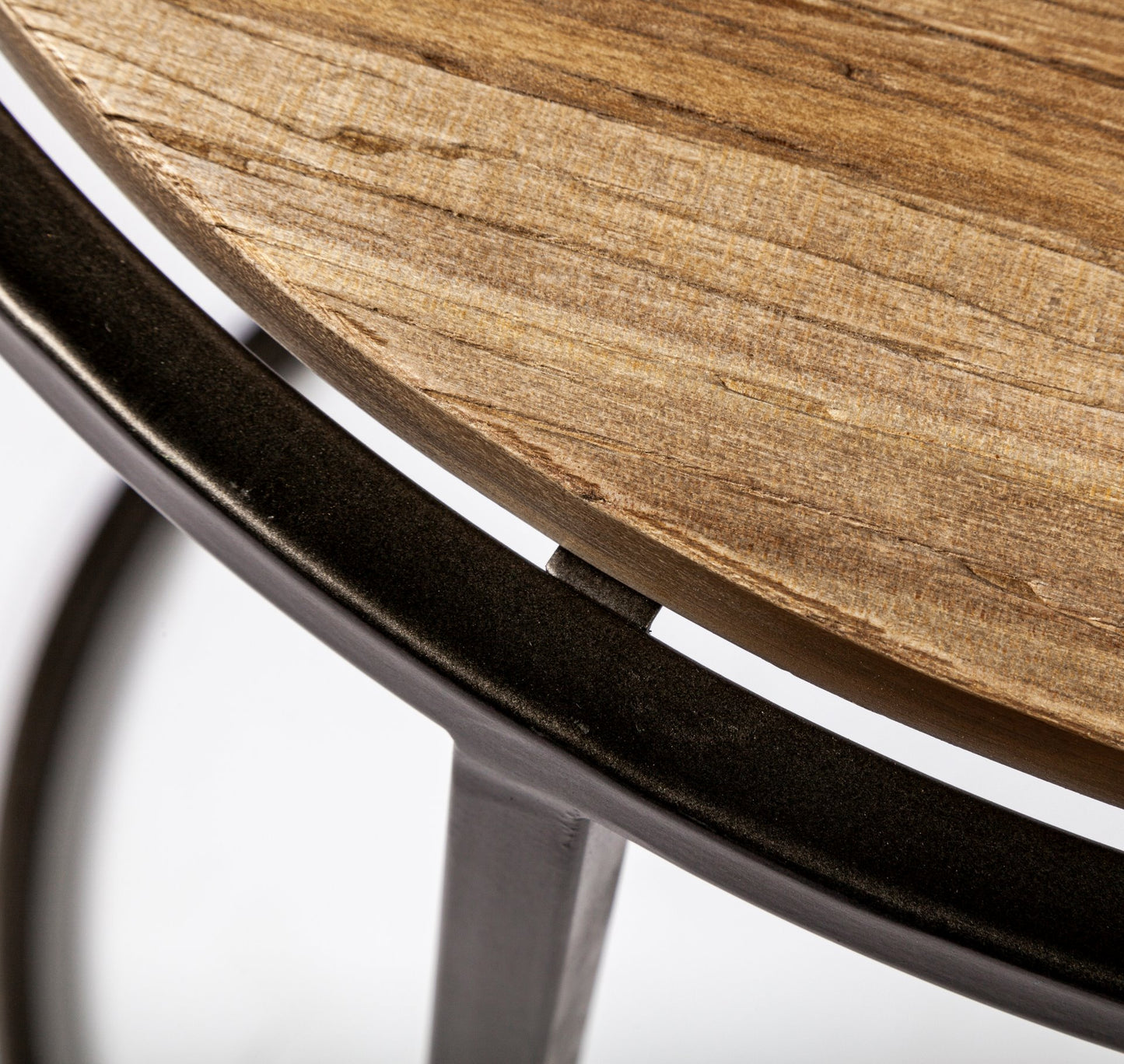 Glover Accent Table Brown Wood | Black Metal - accent-tables