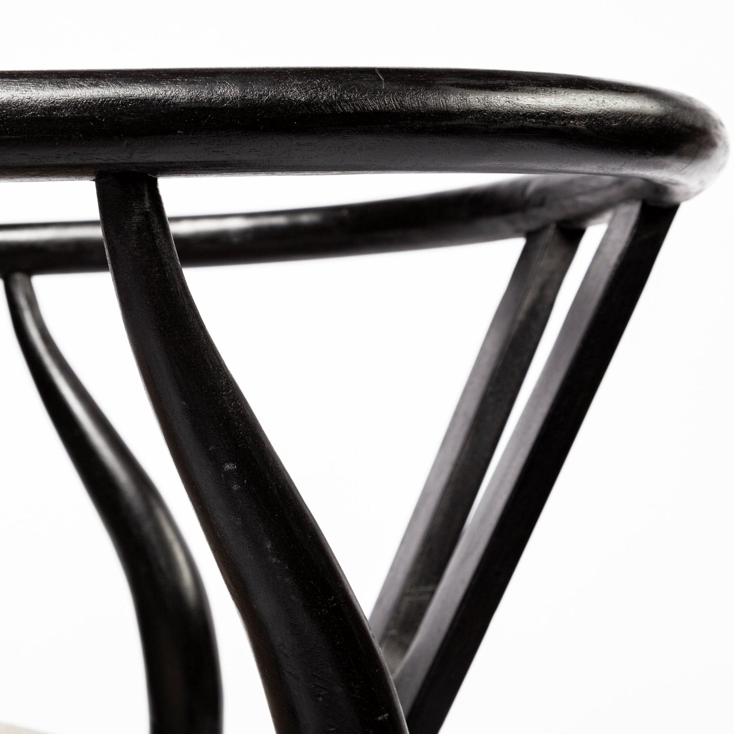 Trixie I  Black Wooden Base w/ Dark Taupe Fabric Seat Dining Chair