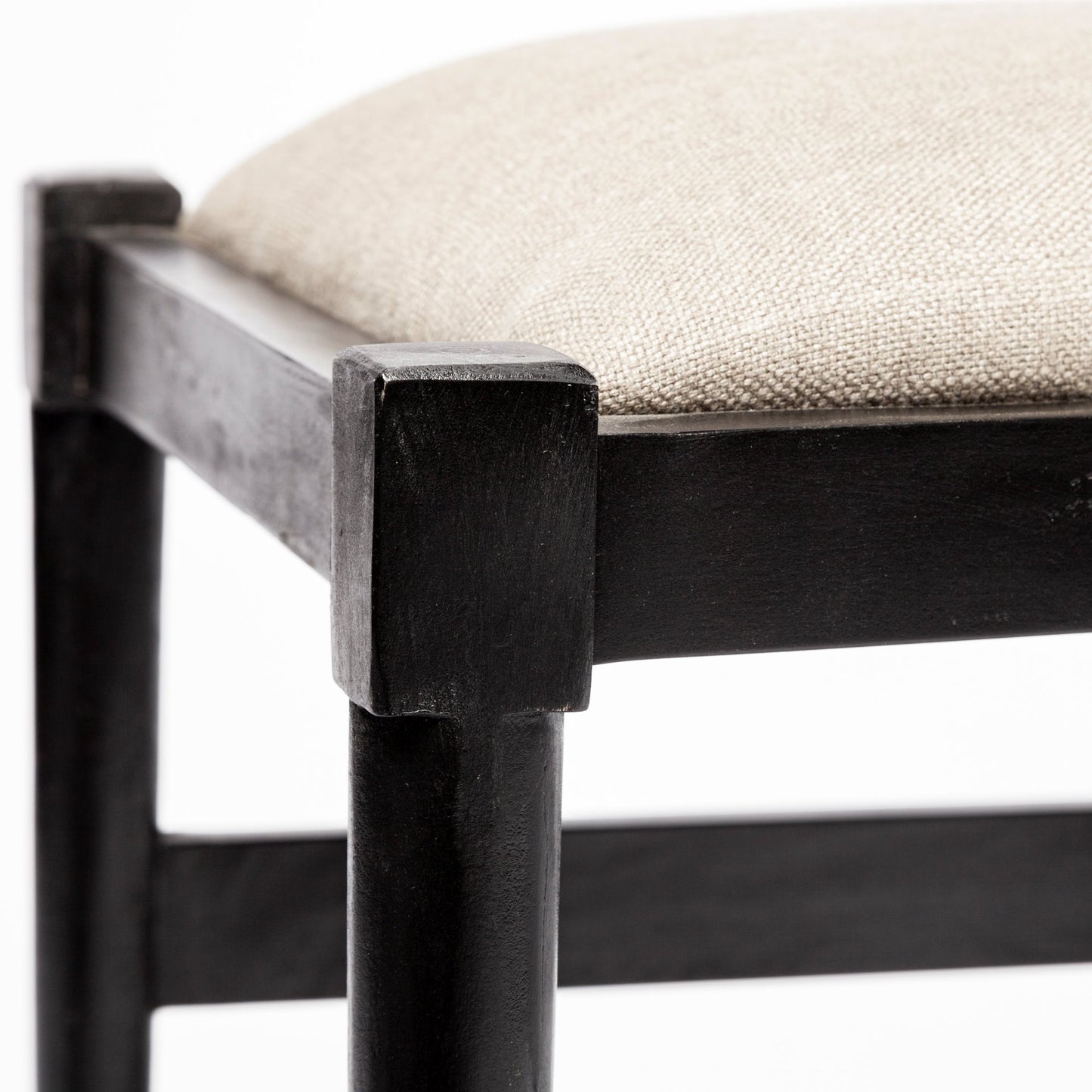 Trixie I  Black Wooden Base w/ Dark Taupe Fabric Seat Dining Chair