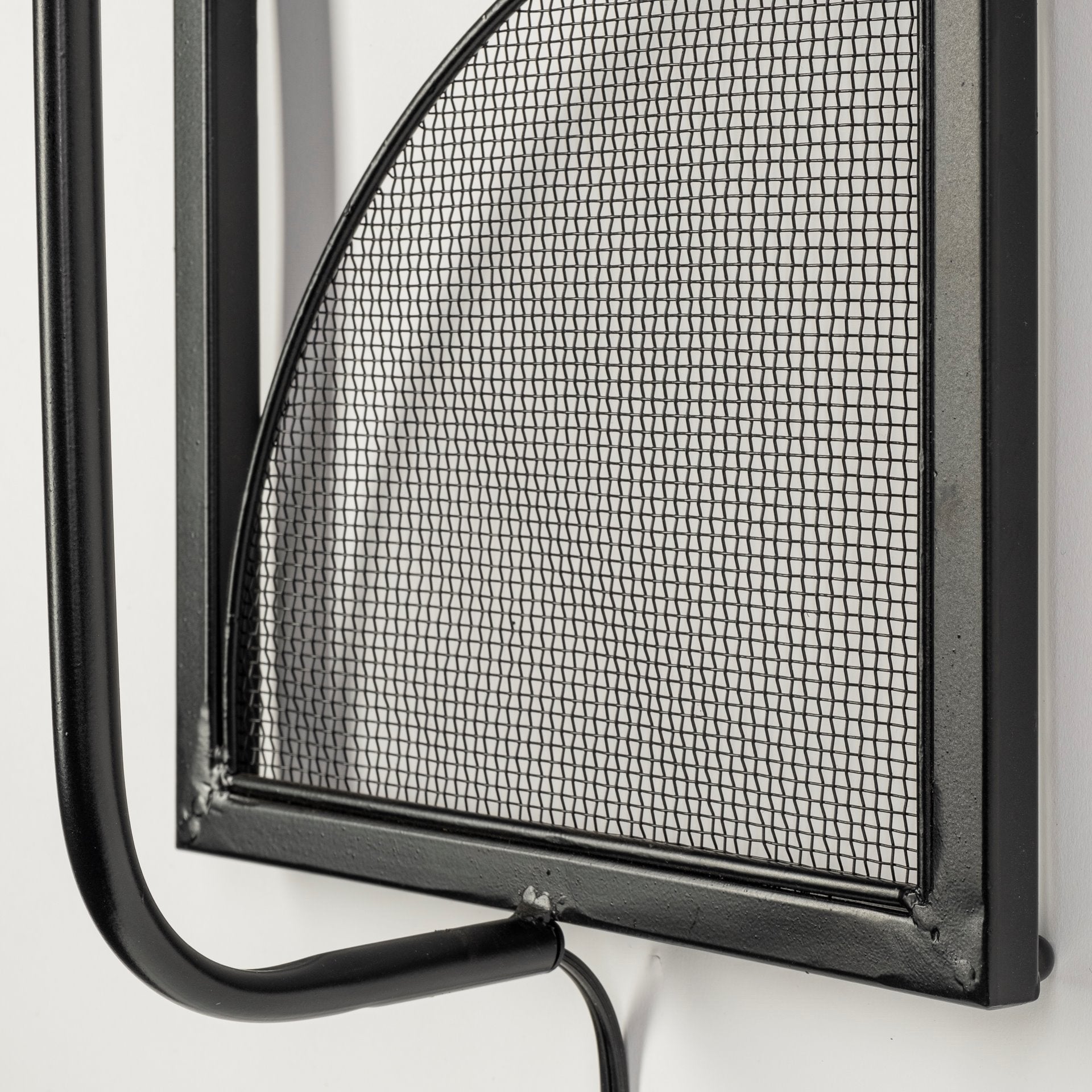 Navin 10x46.5 Black Metal Body White Fabric Shade Rectangular Wall Sconce