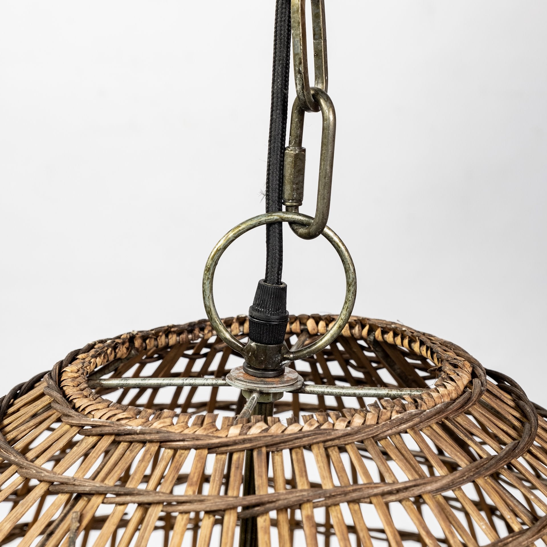 Aruba Pendant Light Brown Woven Straw - pendant-light