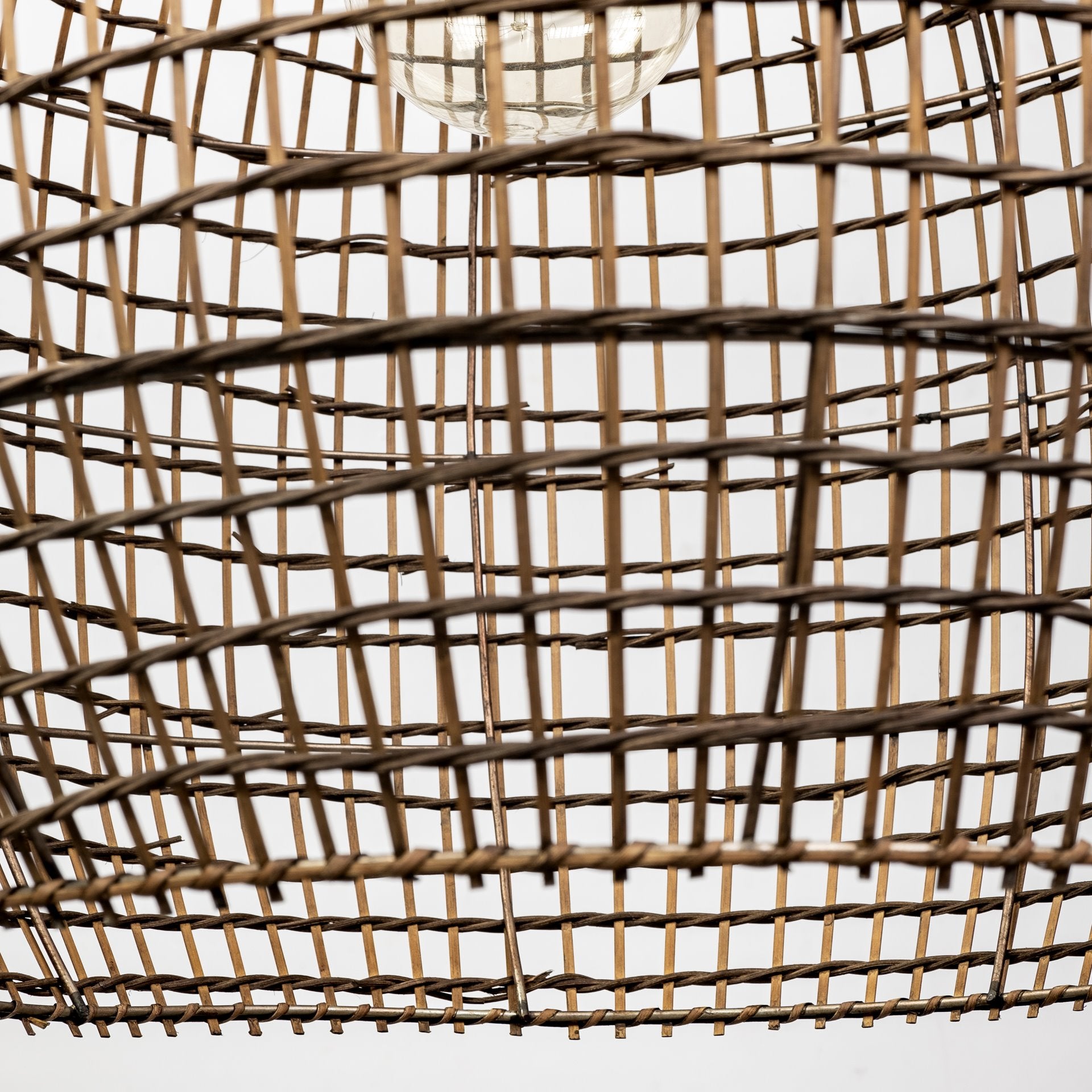 Aruba Pendant Light Brown Woven Straw - pendant-light