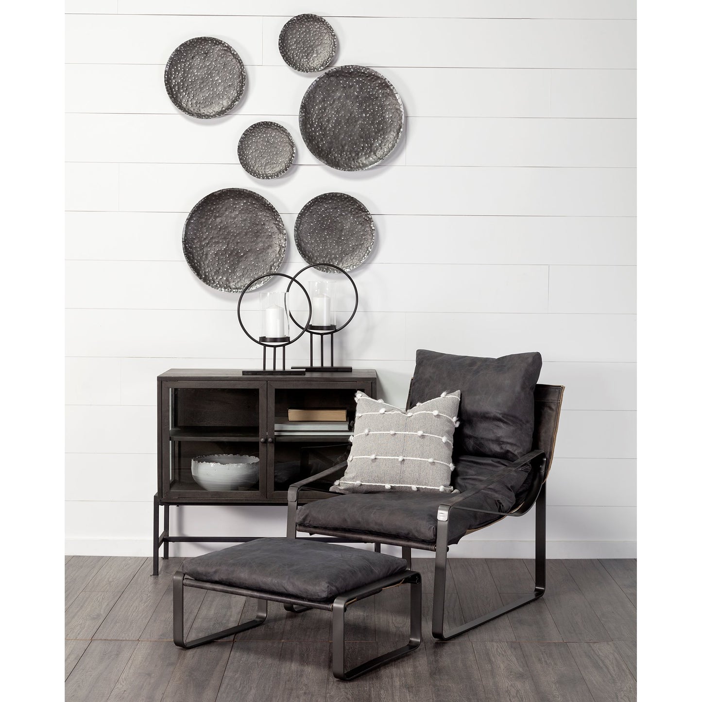 Lanx Wall Decor Black/Grey Metal - alternative-wall-decor