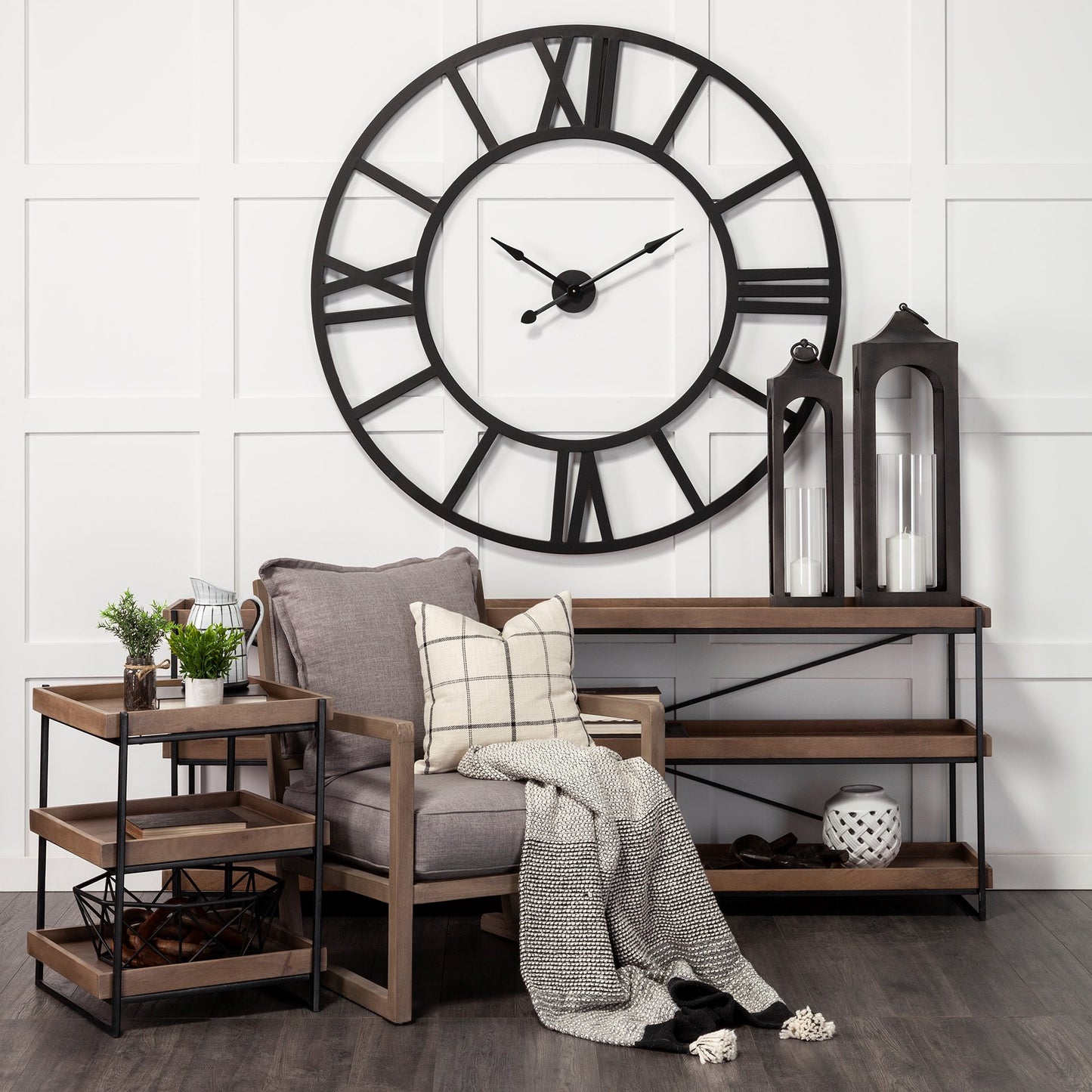 Stoke Wall Clock Black Metal | 54’’ - wall-clocks