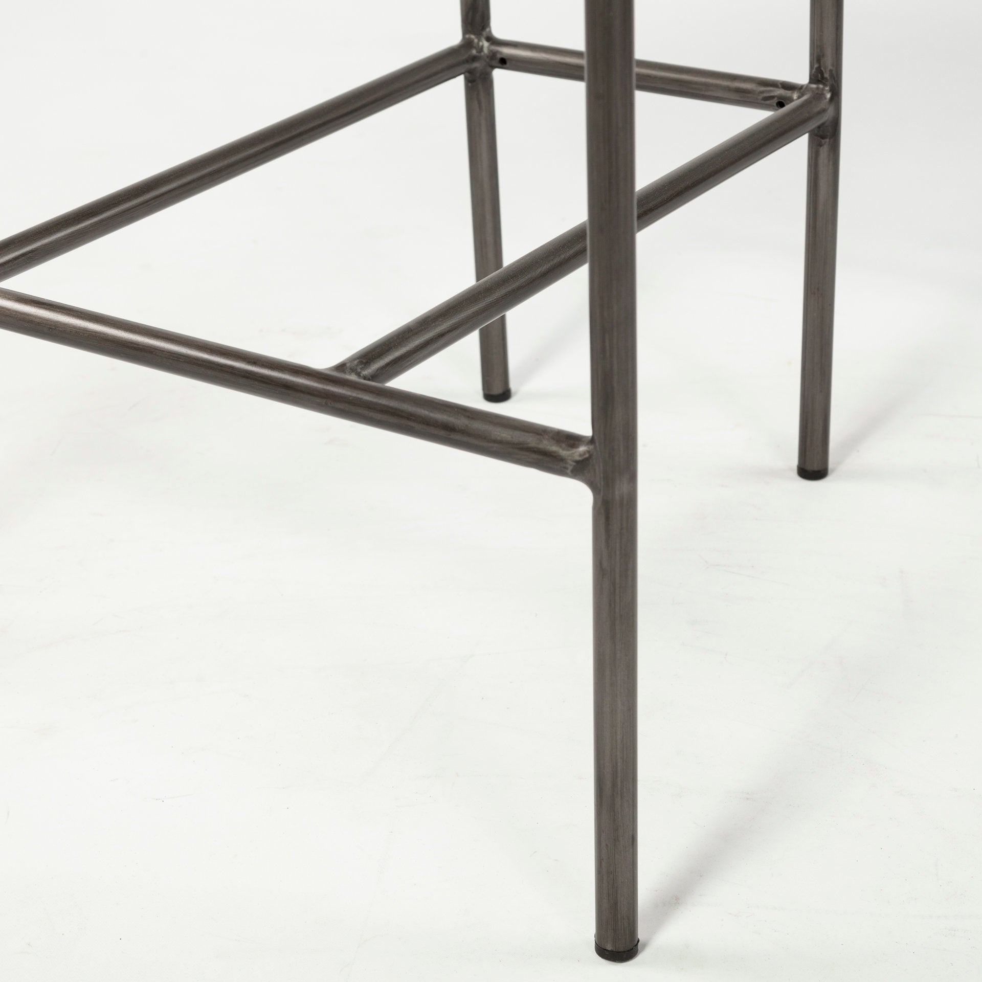 Parker II Beige Fabric Seat Gun Metal Grey Metal Counter Stool