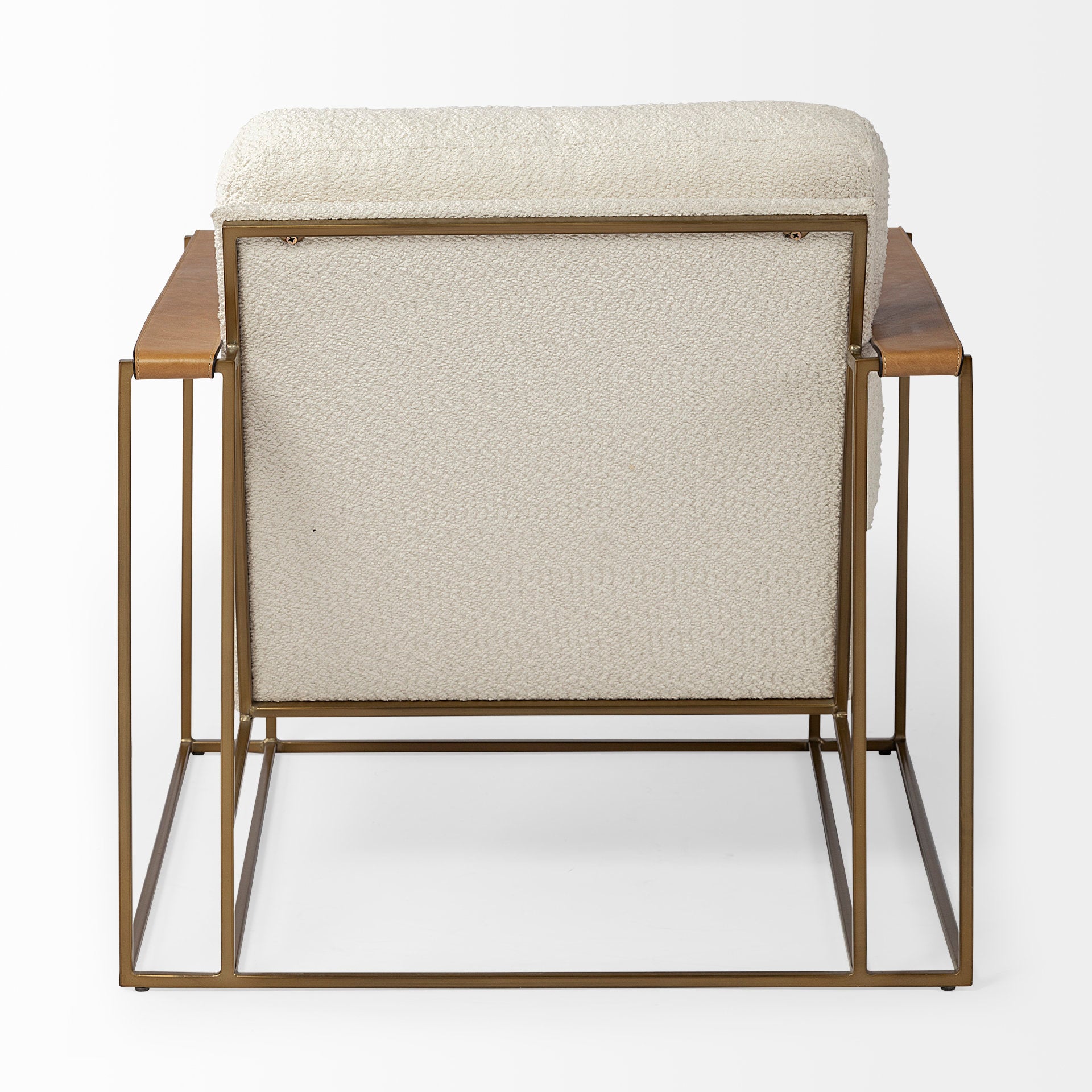 Watson Accent Chair Cream Boucle | Gold Metal - accent-chairs