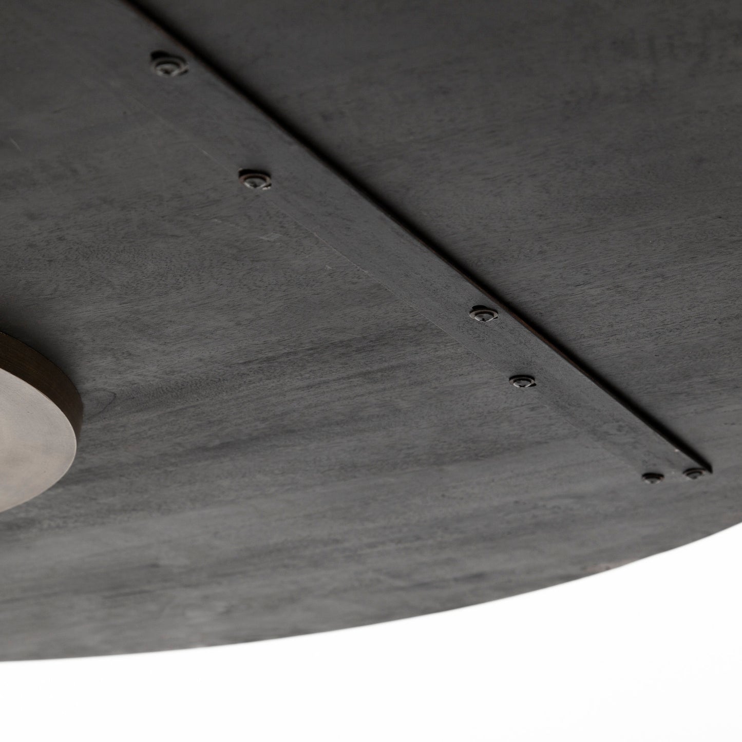 McLeod Dining Table Brown Wood | Gold Metal - dining-table