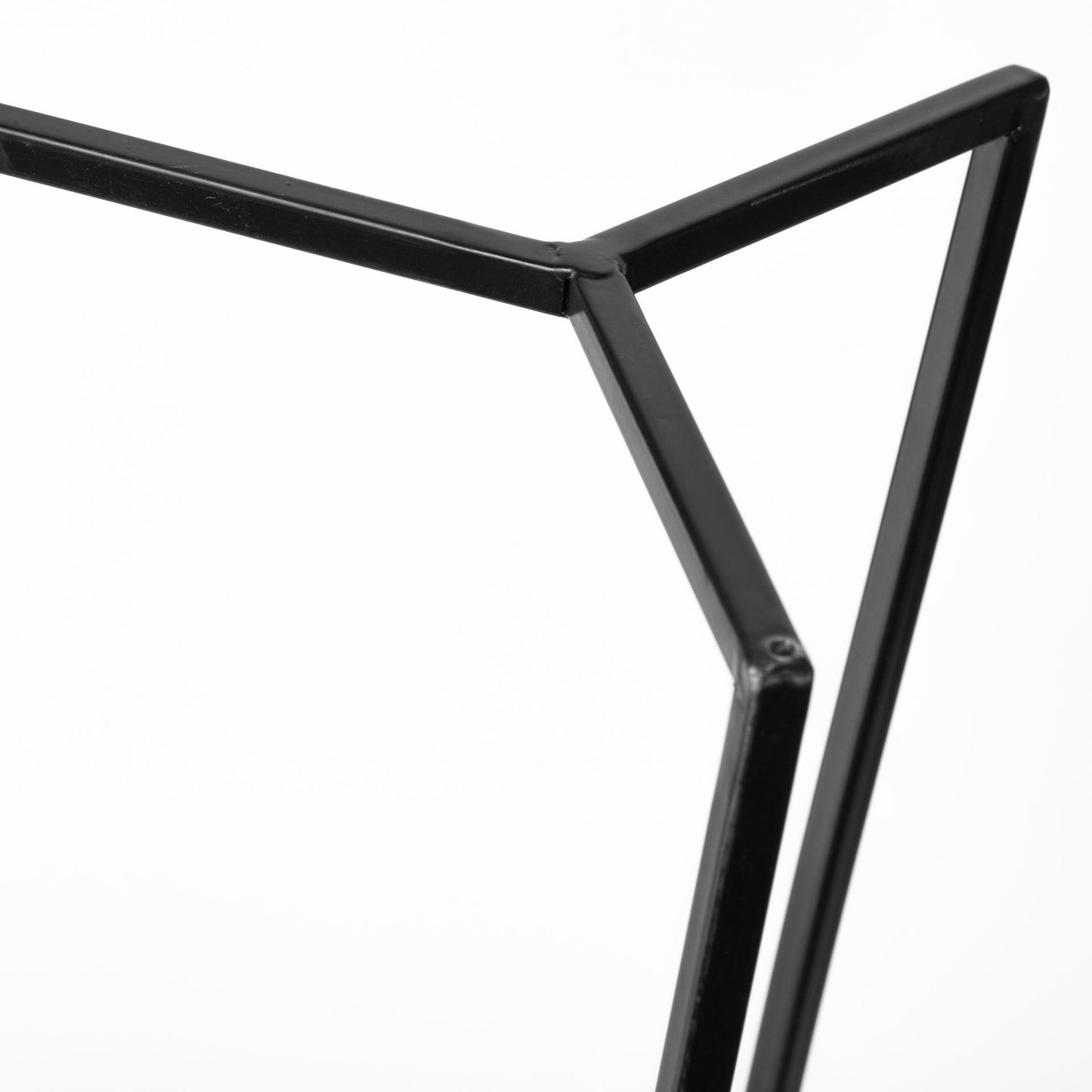 Abigail I Large Gunmetal Gray Metal Table Candle Holder