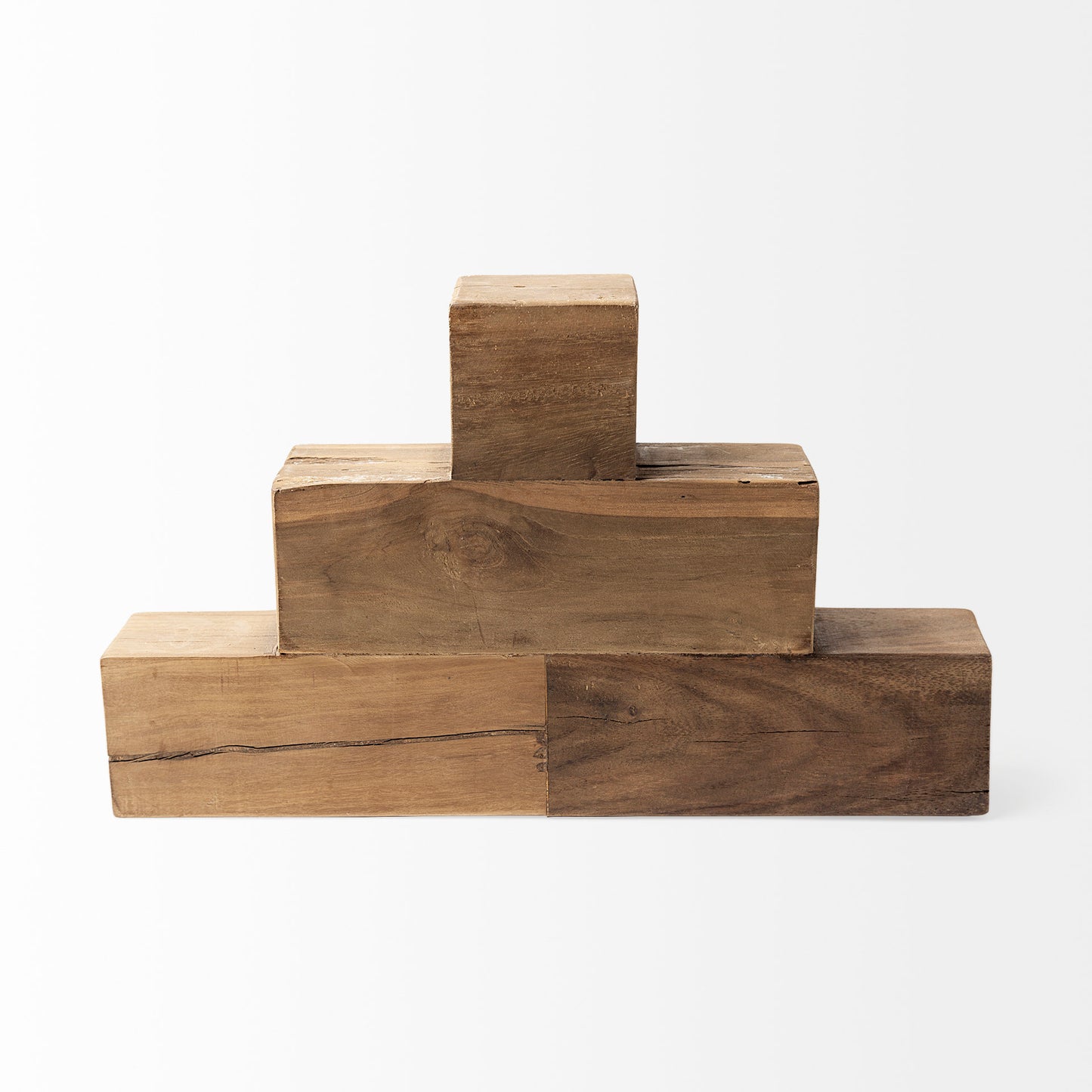 Rubik 15L x 10W Natural Wooden Cube Display Object