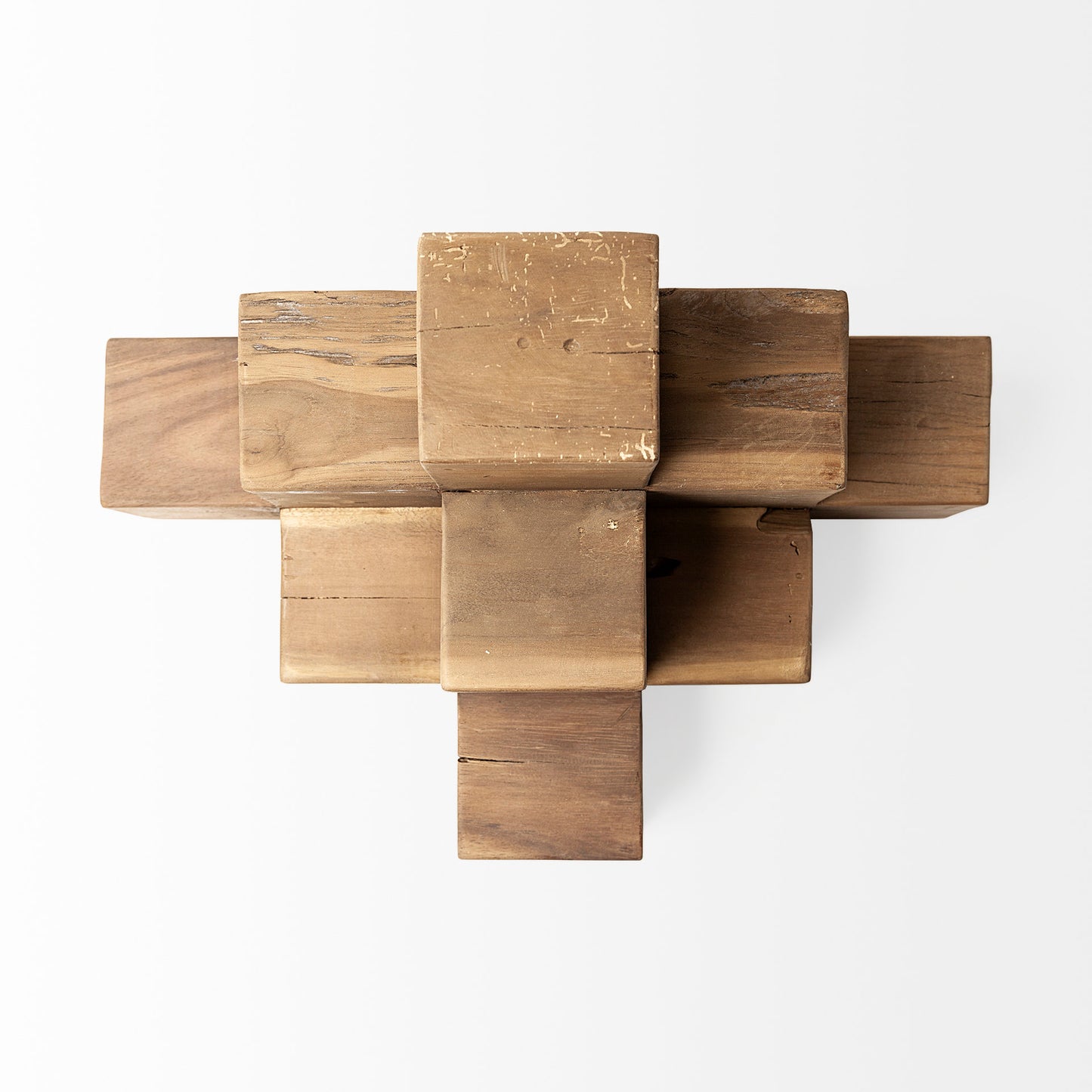Rubik 15L x 10W Natural Wooden Cube Display Object