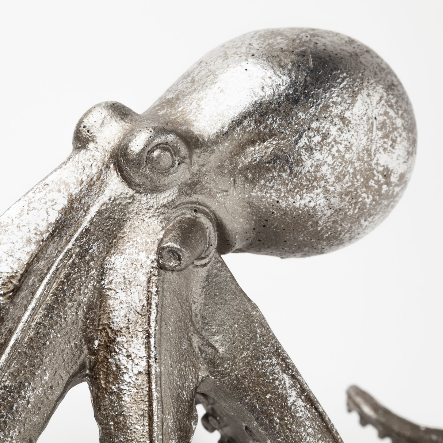 Strafford Medium 13L x 7W Silver Resin Octopus