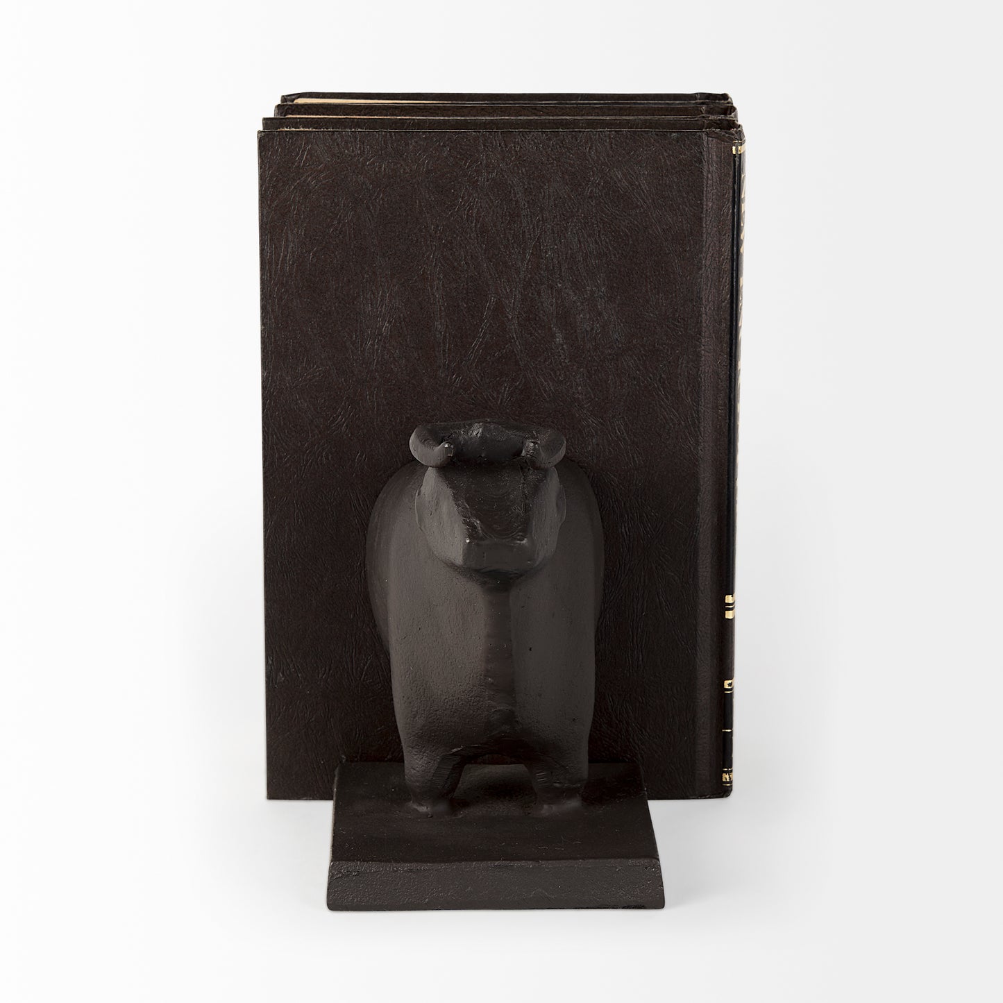 Taurus III (Set of 2) 9L x 4W Black Cast Aluminum Bull Bookends