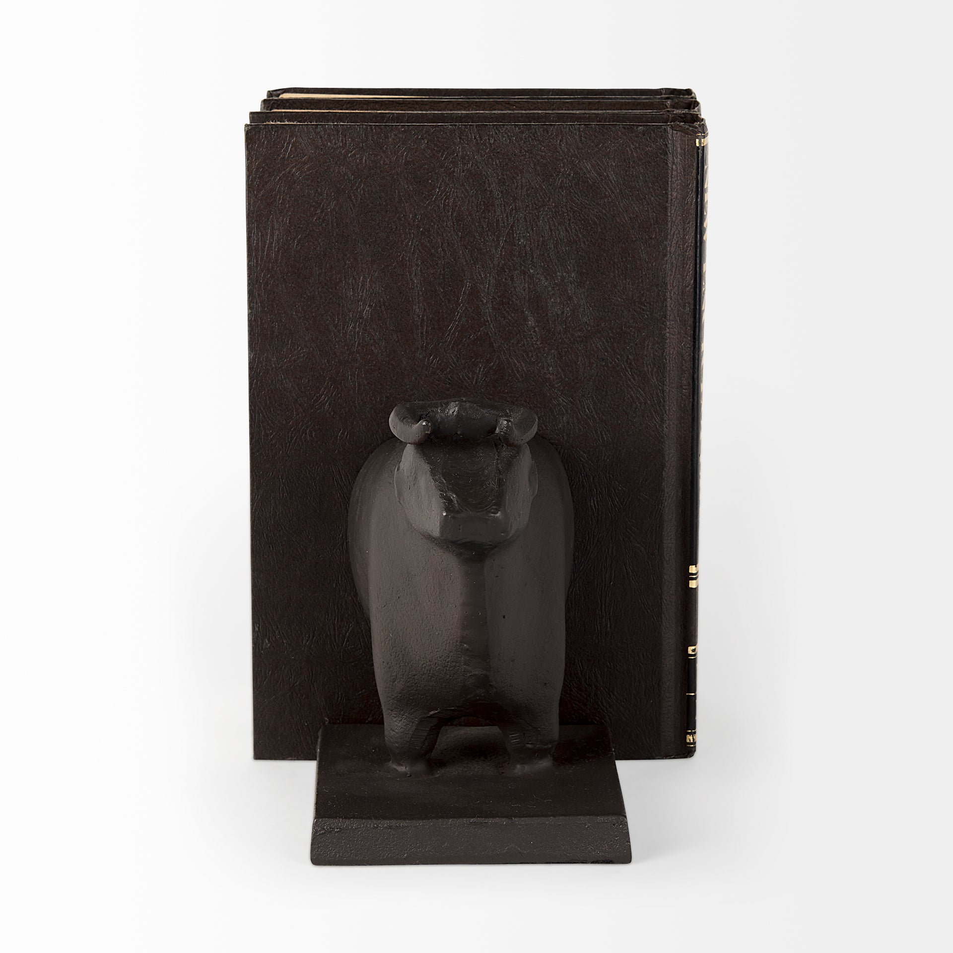 Taurus III (Set of 2) 9L x 4W Black Cast Aluminum Bull Bookends