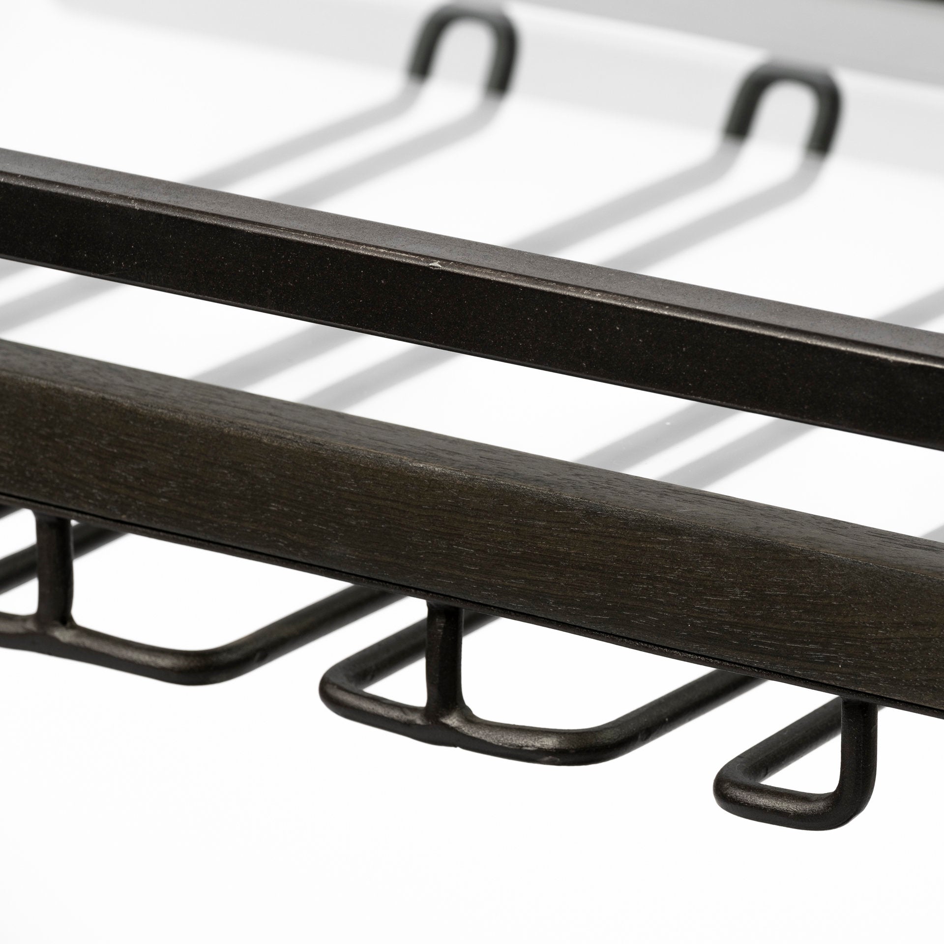 Chriselle Black Metal And Glass Two Tier Bar Cart