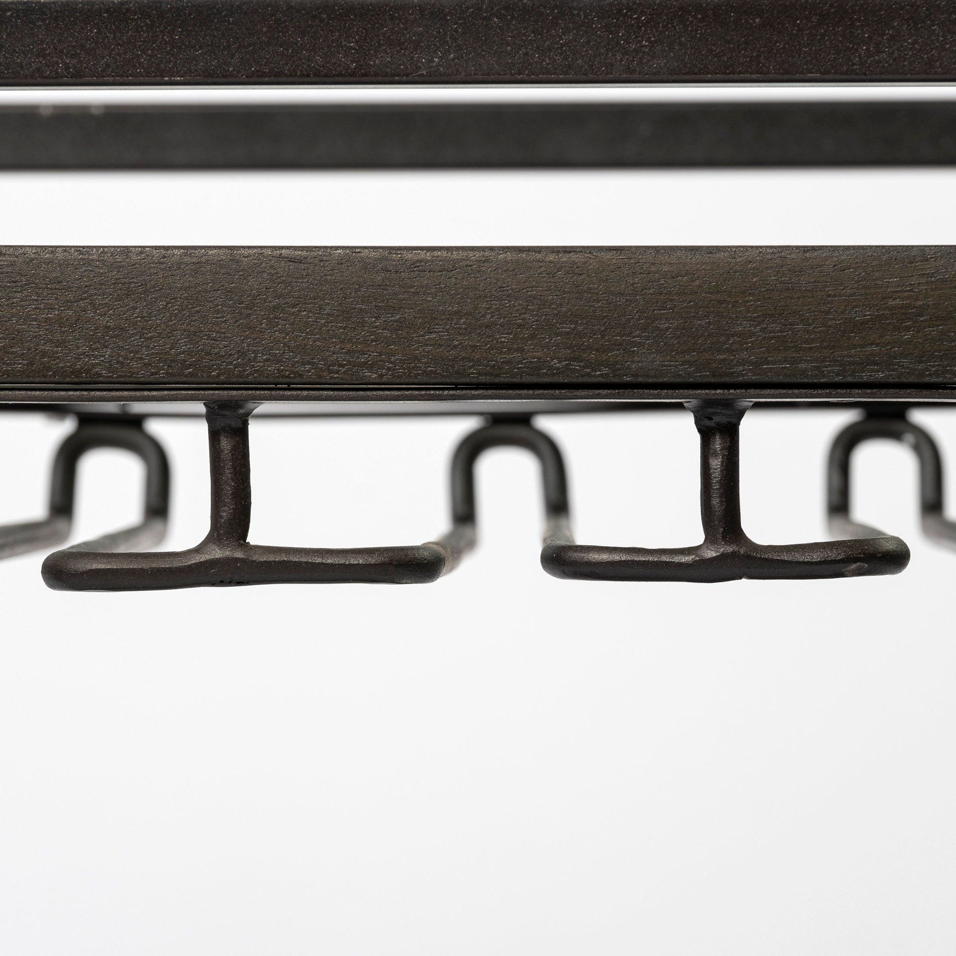 Chriselle Black Metal And Glass Two Tier Bar Cart