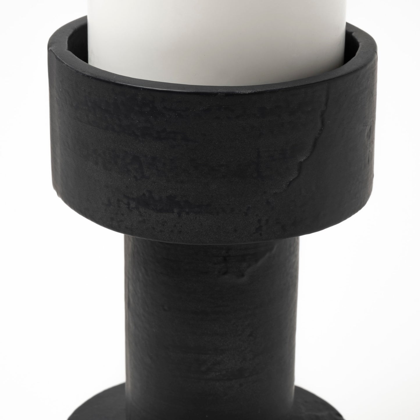 Bolton I 3.9L x 3.9W x 10.6H Black Metal Table Candle Holders