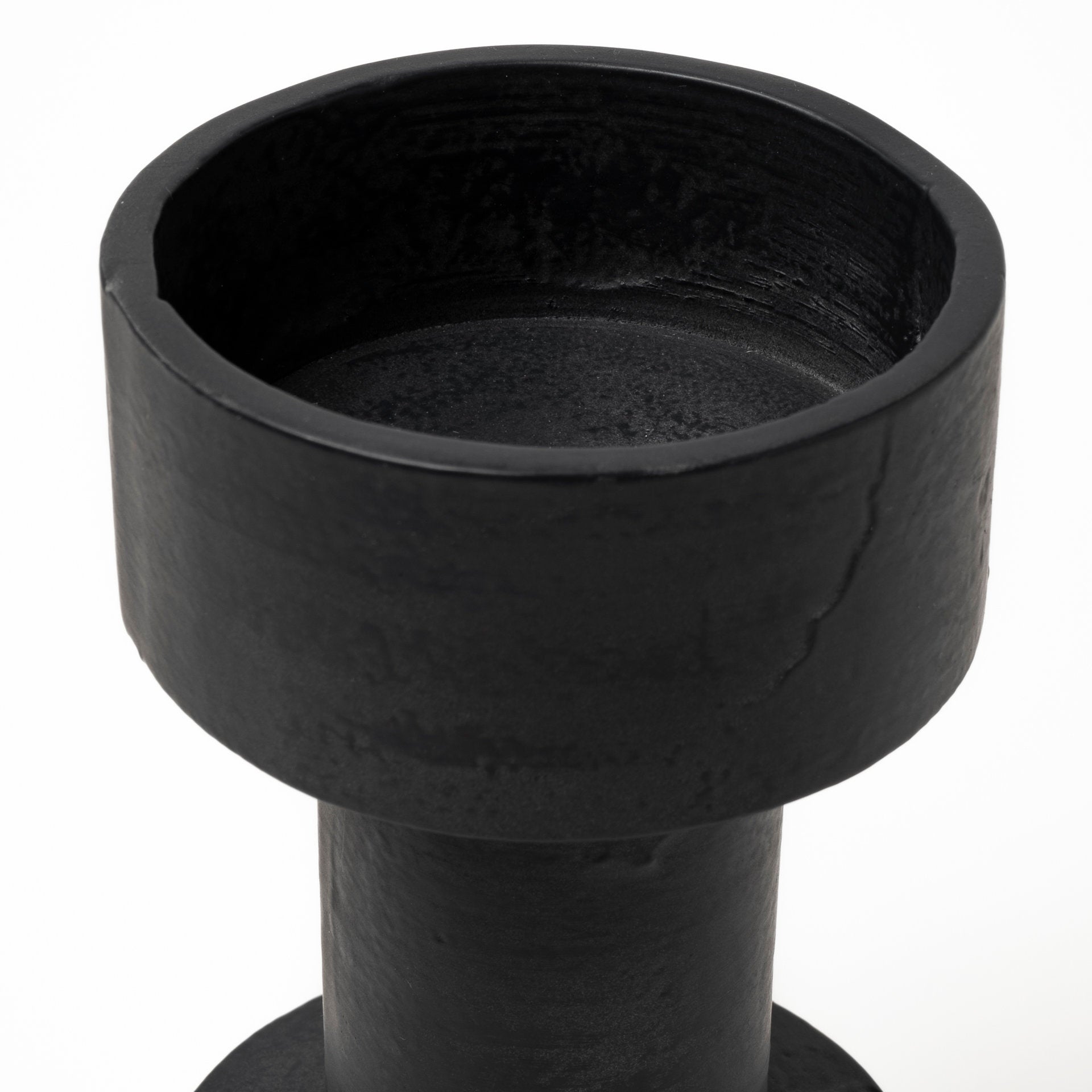 Bolton I 3.9L x 3.9W x 10.6H Black Metal Table Candle Holders