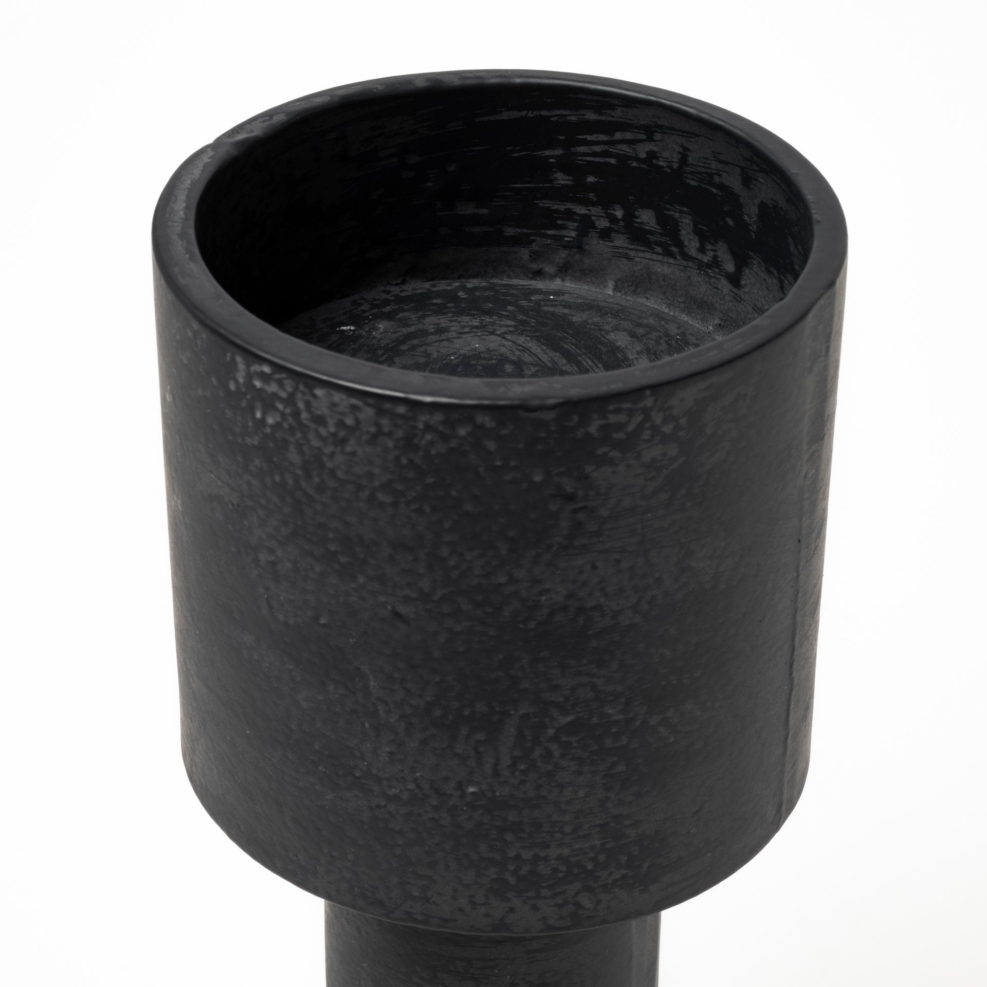 Bolton I 3.9L x 3.9W x 10.6H Black Metal Table Candle Holders
