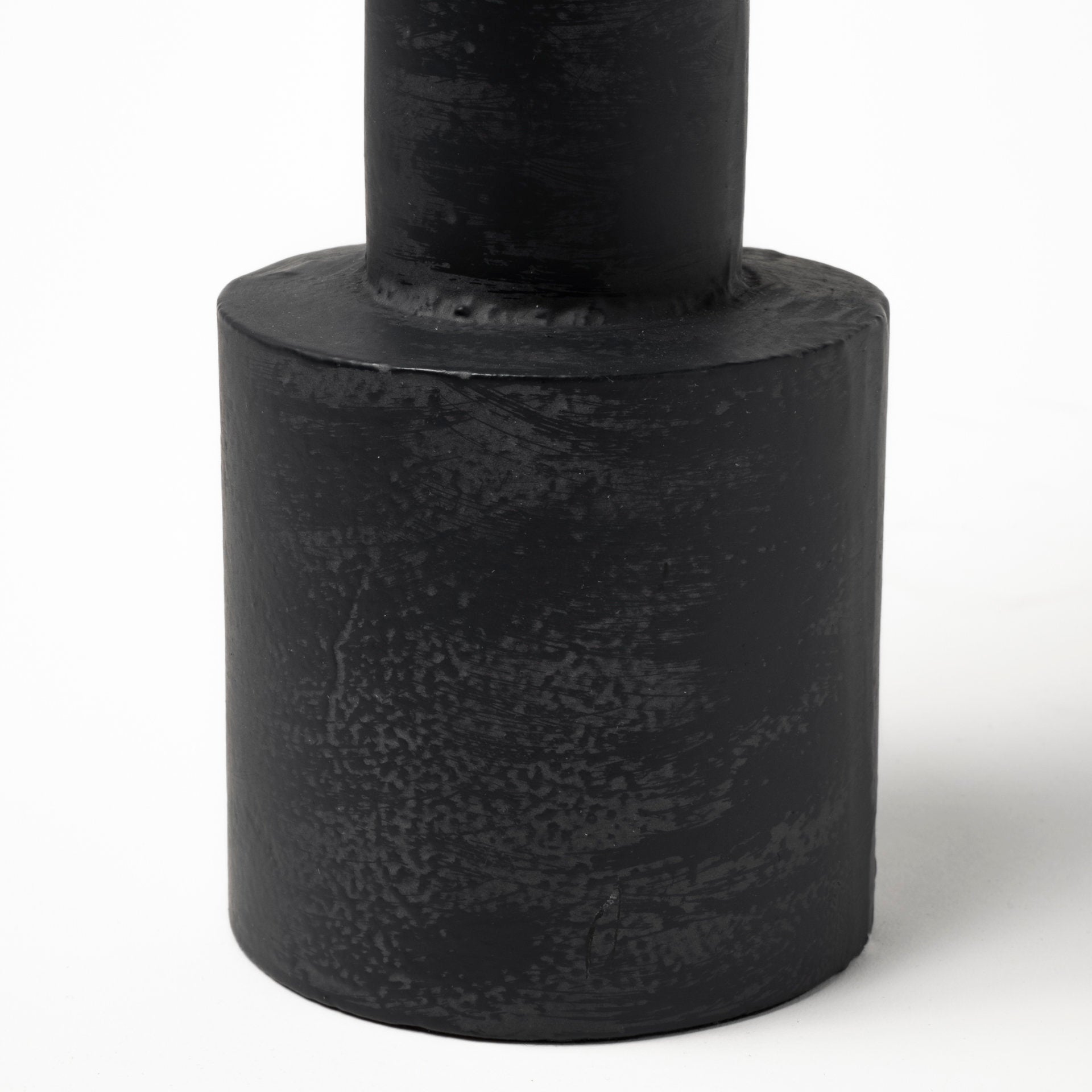 Bolton I 3.9L x 3.9W x 10.6H Black Metal Table Candle Holders