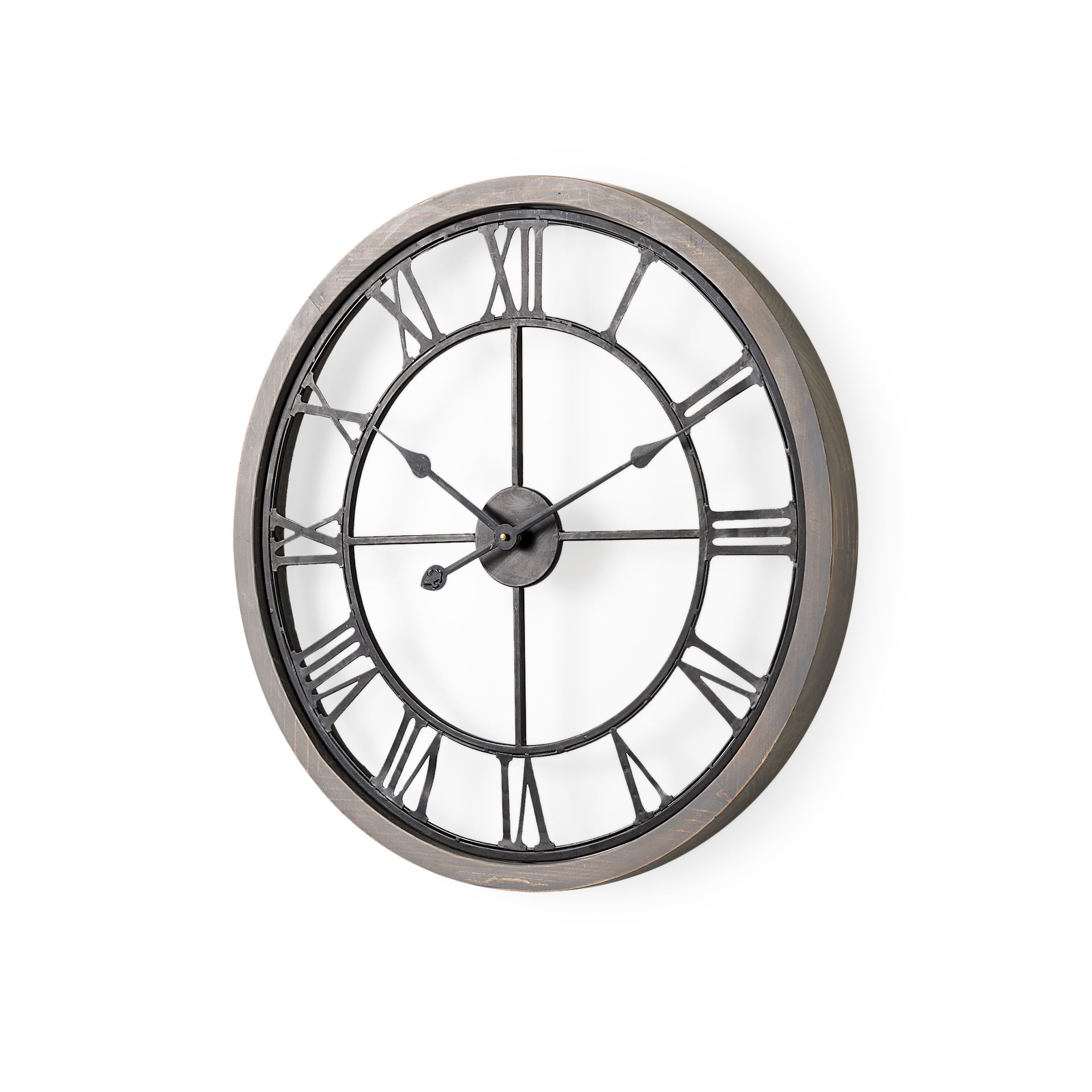 Mething Gray 25" Medium Farmhouse Wall Clock