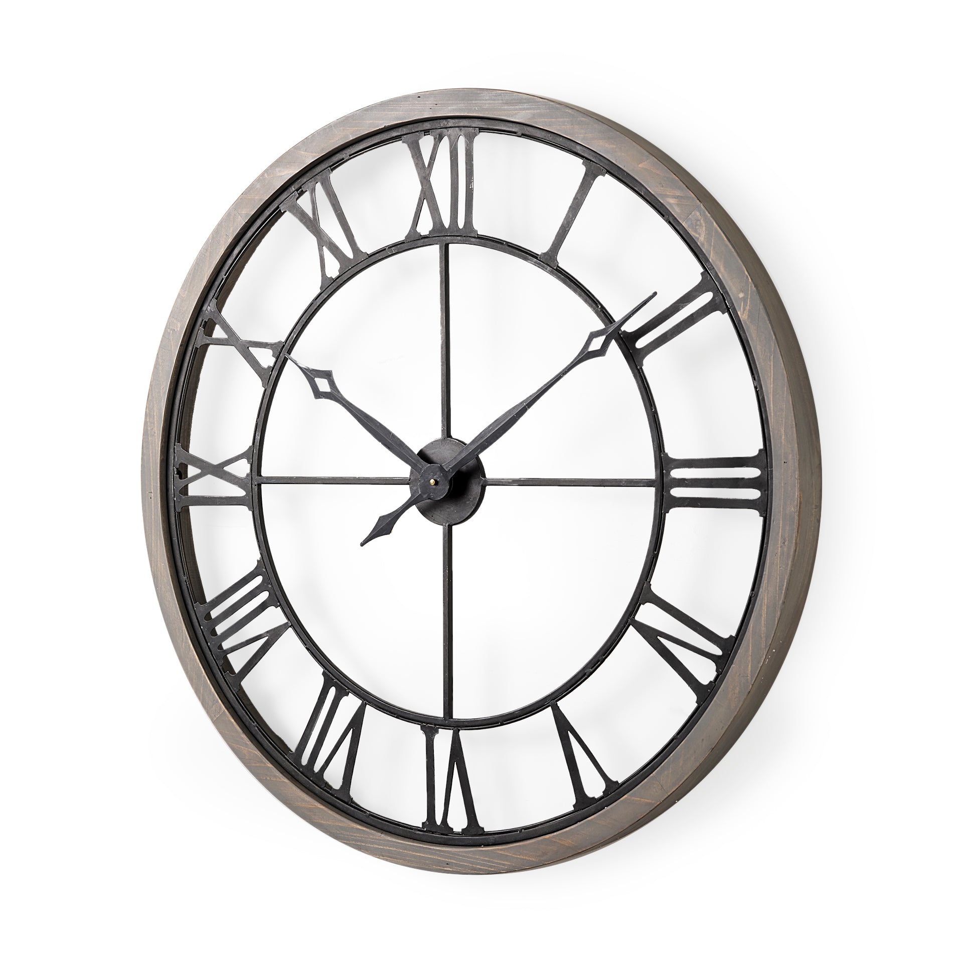 Mething Gray 31.5" Large Farmhouse Wall Clock