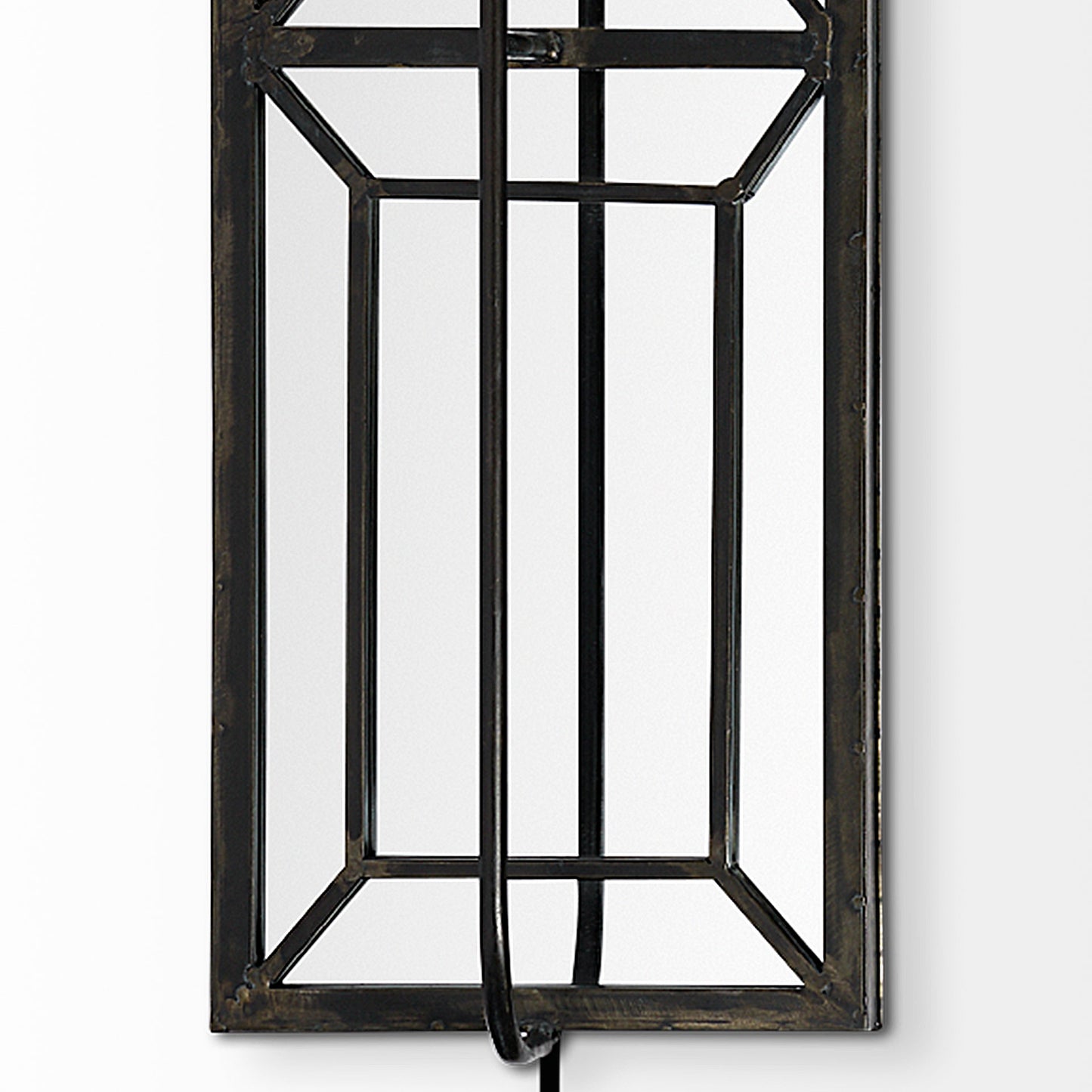 Noah Wall Sconce Black Metal | White Shade - wall-fixtures