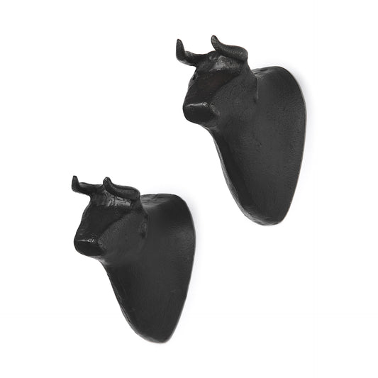 Tauro Wall Decor Black Cast Aliminum | Bull - alternative-wall-decor