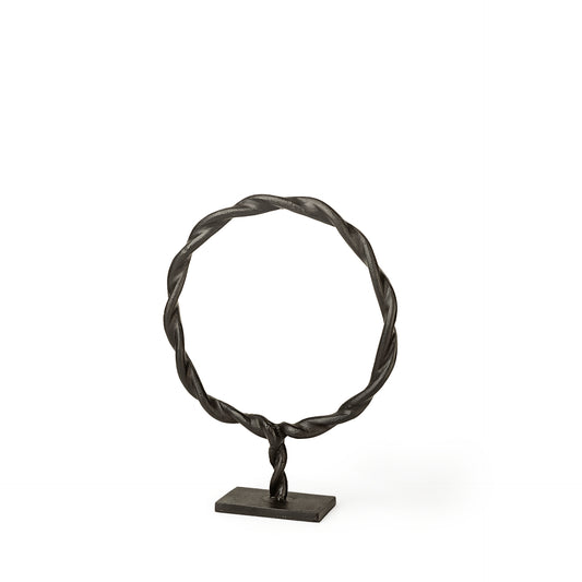 Rizwan (Small) Black Aluminum Braided Circular Object