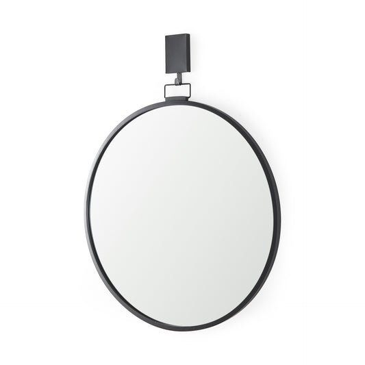 Grimm Wall Mirror Gray Metal | Round - wall-mirrors-grouped