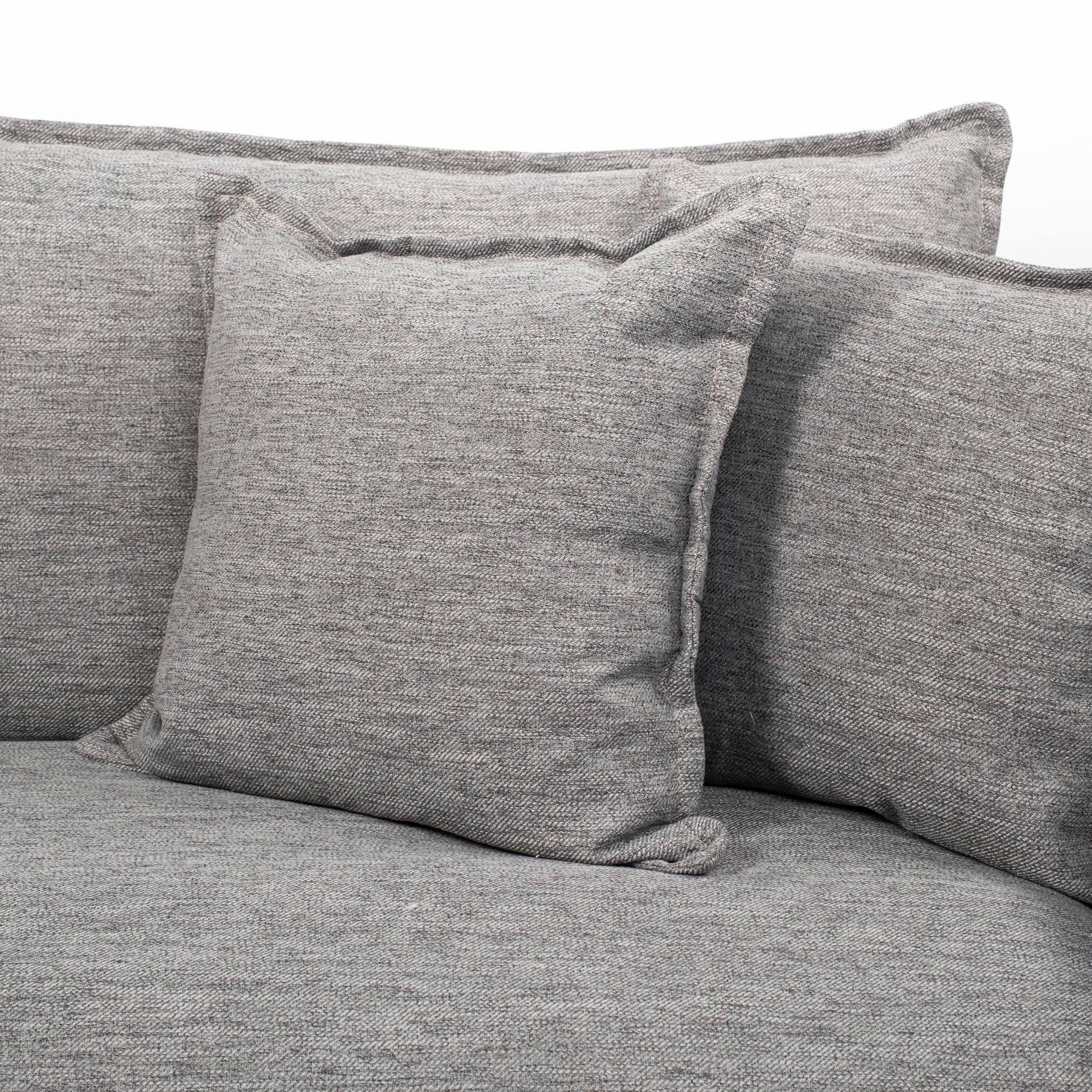 Roy II Castlerock Gray Upholstered and Brown Wood Frame Arm Chair