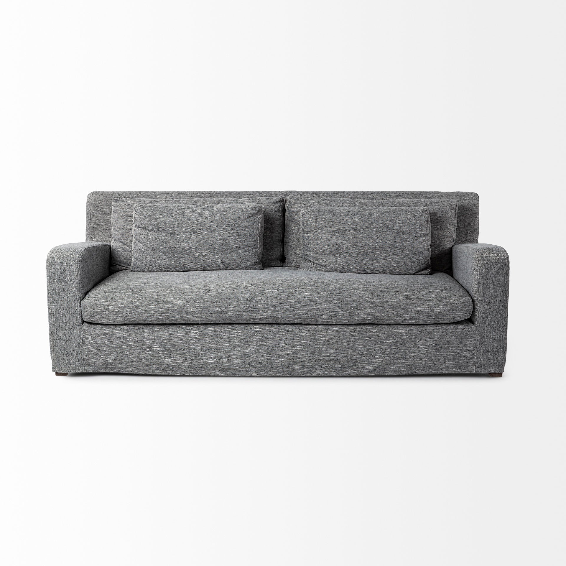 Denly II 92.5W Casterock Gray Slipcover Three Seater Sofa