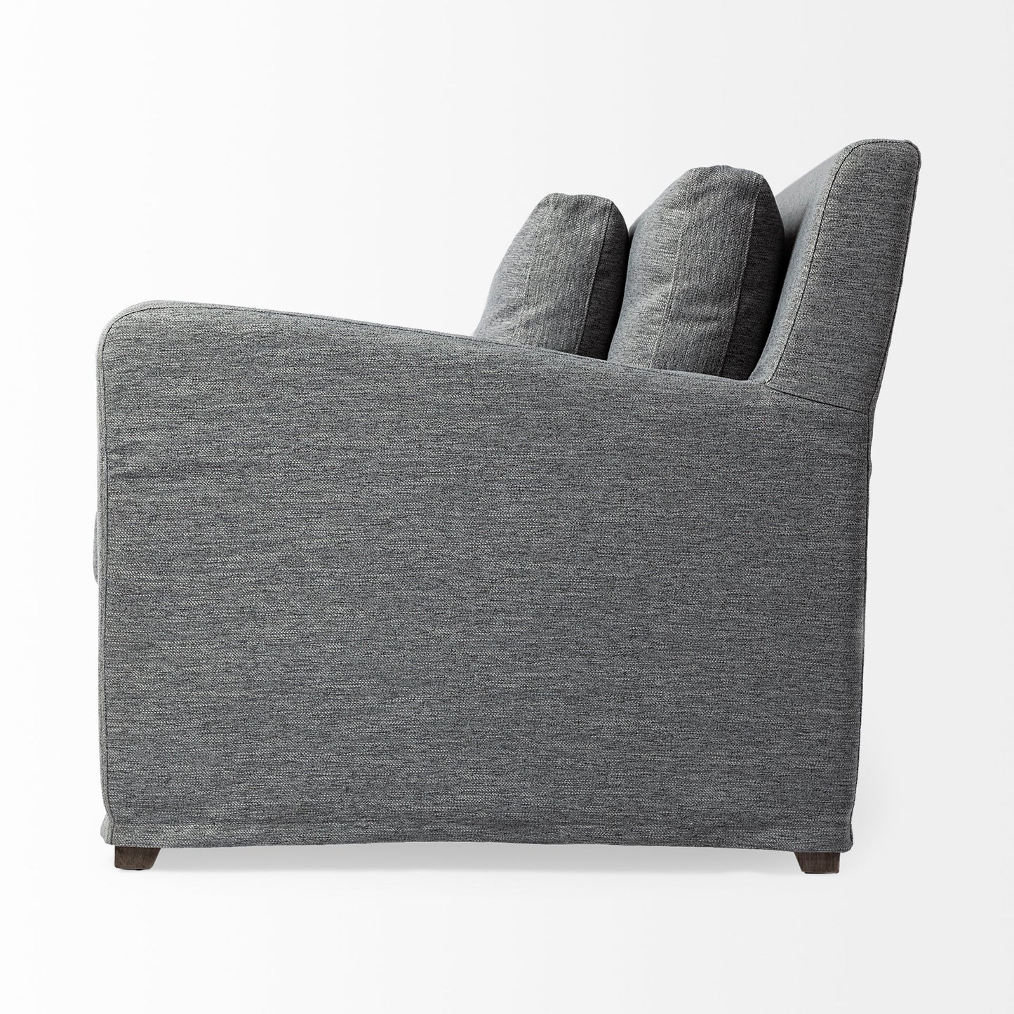 Denly II 92.5W Casterock Gray Slipcover Three Seater Sofa