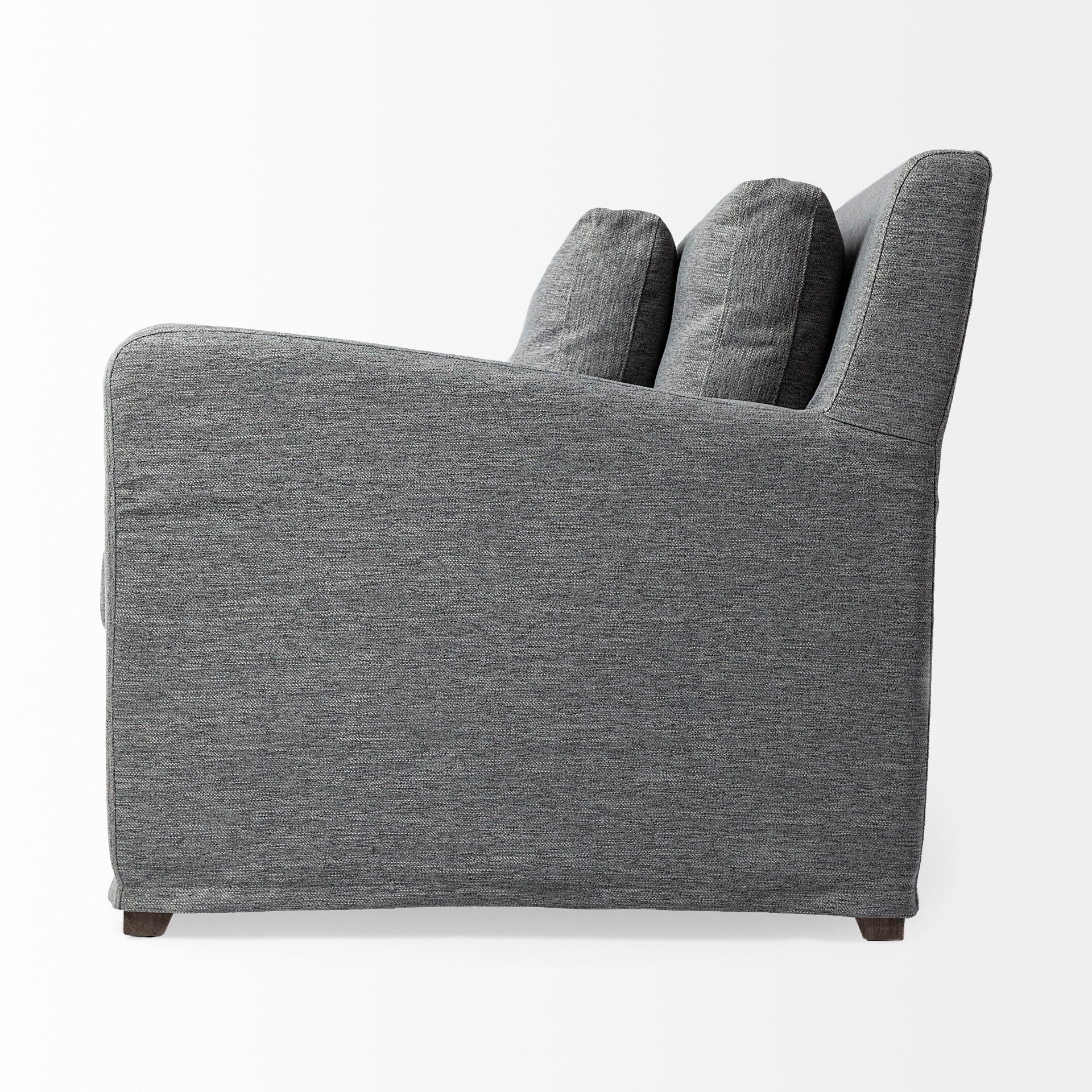 Denly II 92.5W Casterock Gray Slipcover Three Seater Sofa