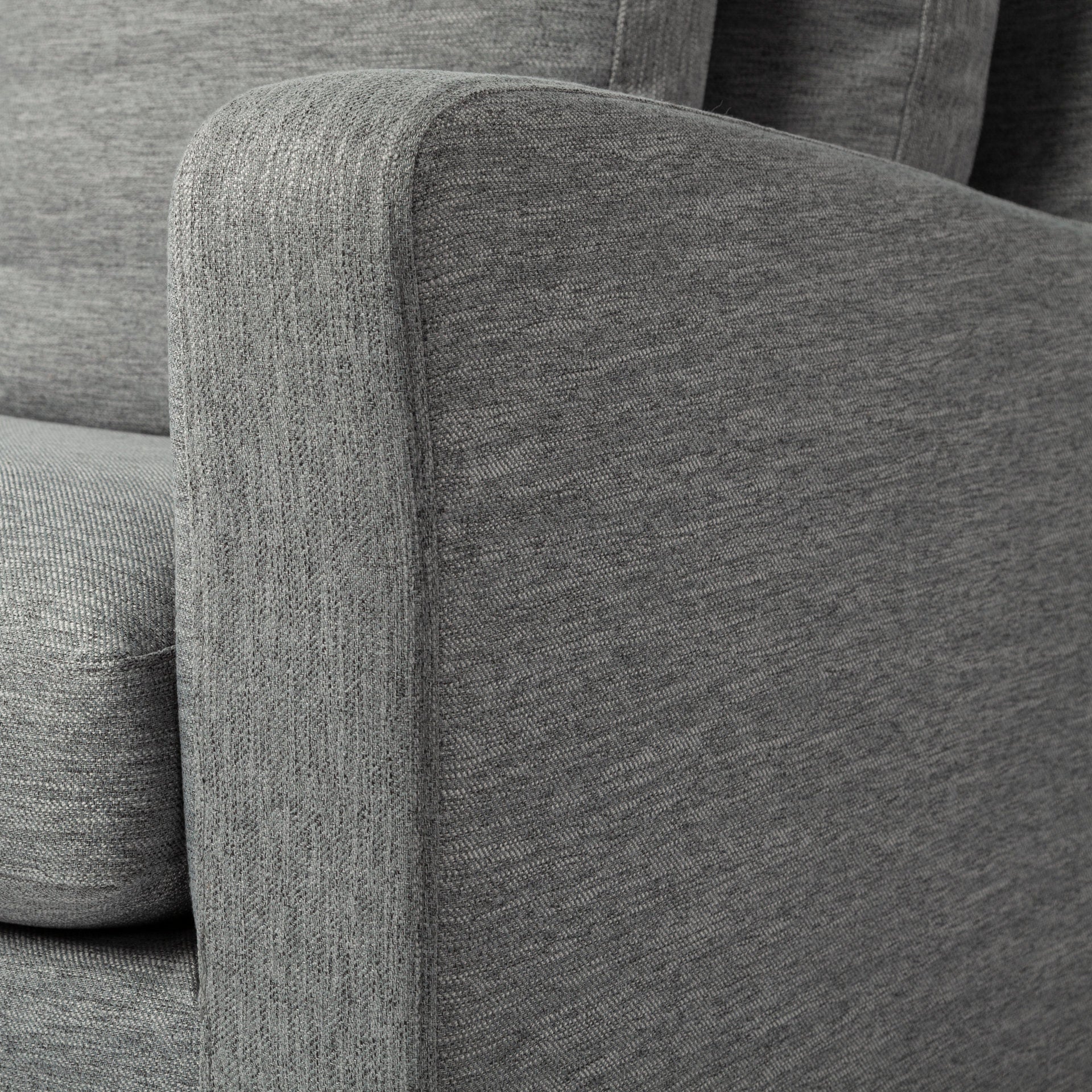 Denly II 92.5W Casterock Gray Slipcover Three Seater Sofa