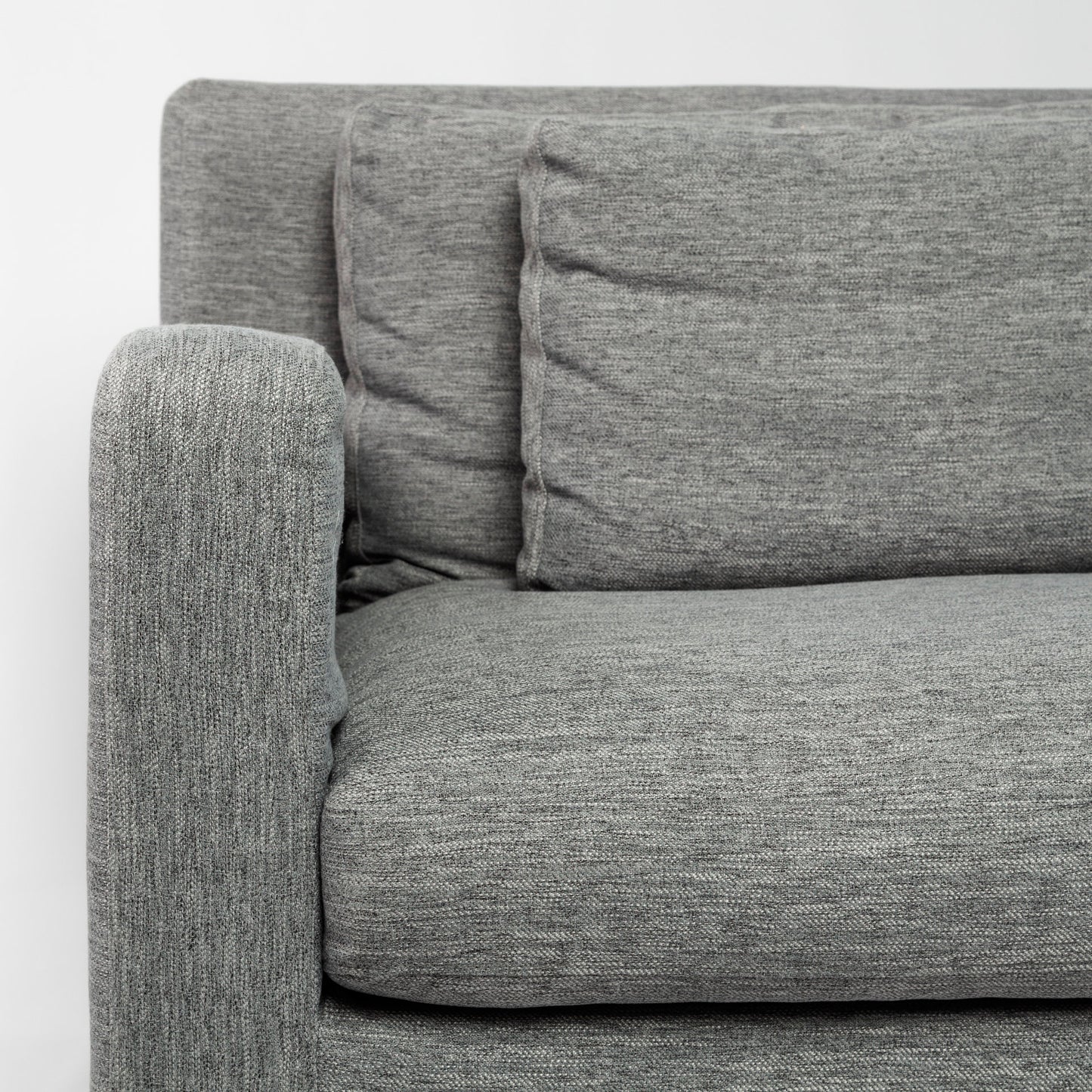Denly II 92.5W Casterock Gray Slipcover Three Seater Sofa