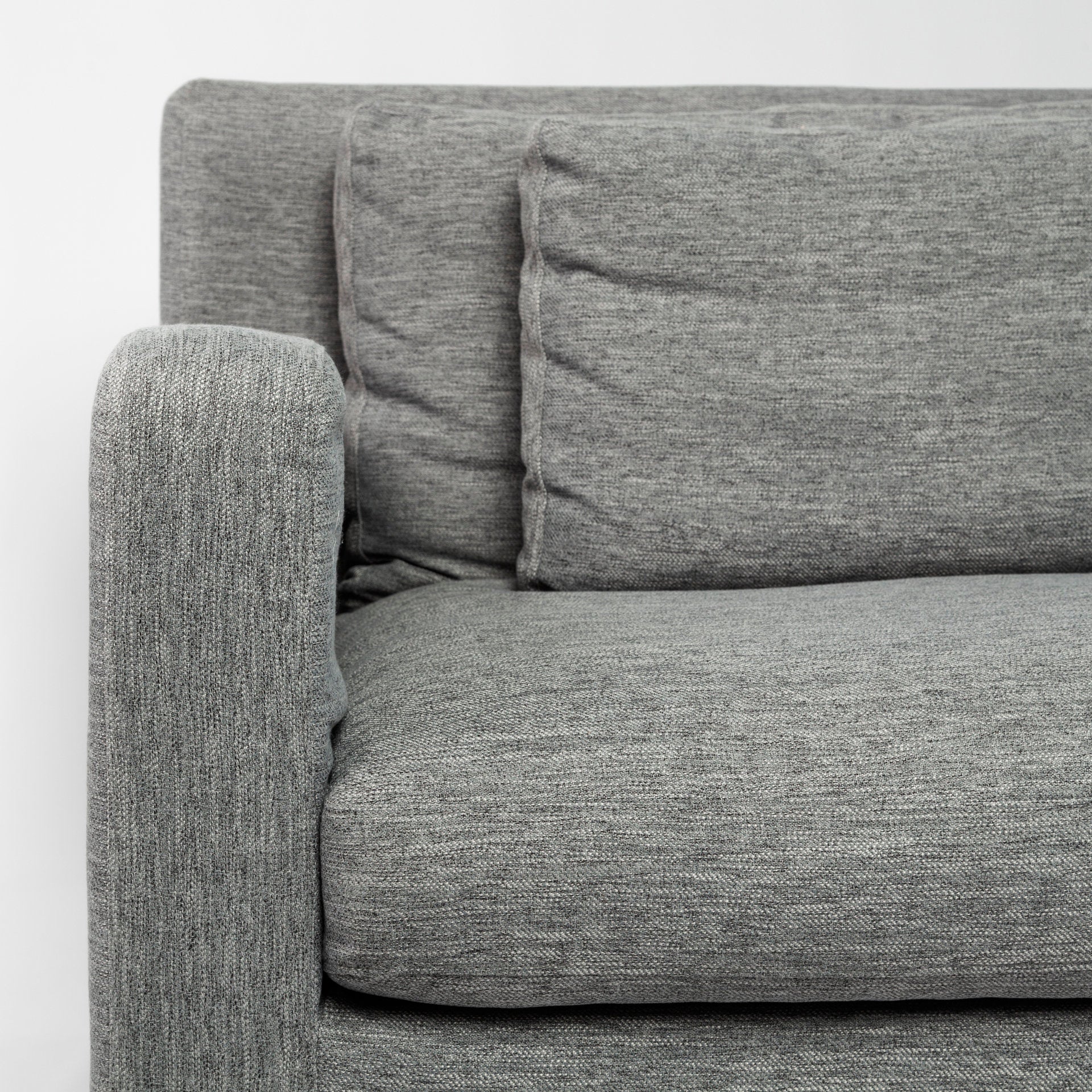 Denly II 92.5W Casterock Gray Slipcover Three Seater Sofa