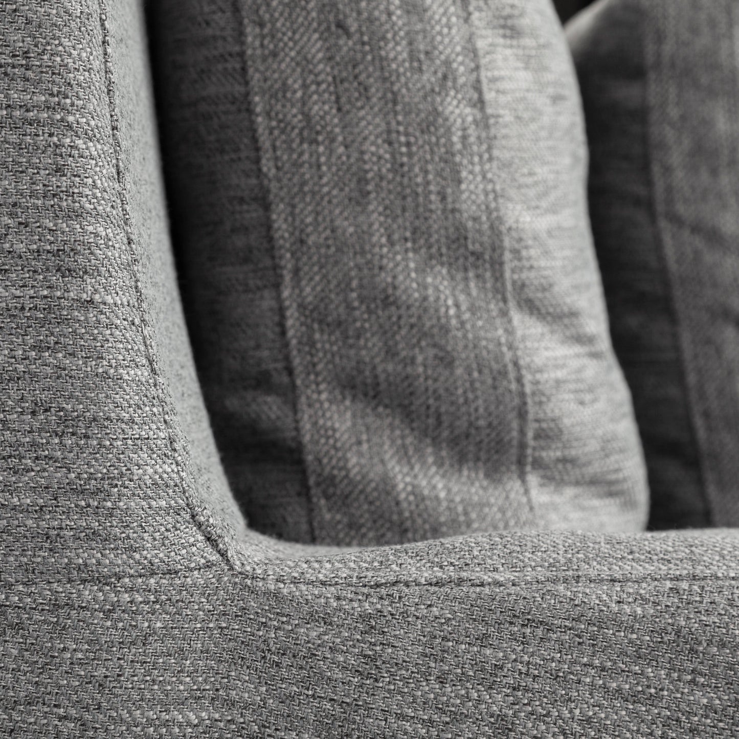 Denly II 92.5W Casterock Gray Slipcover Three Seater Sofa