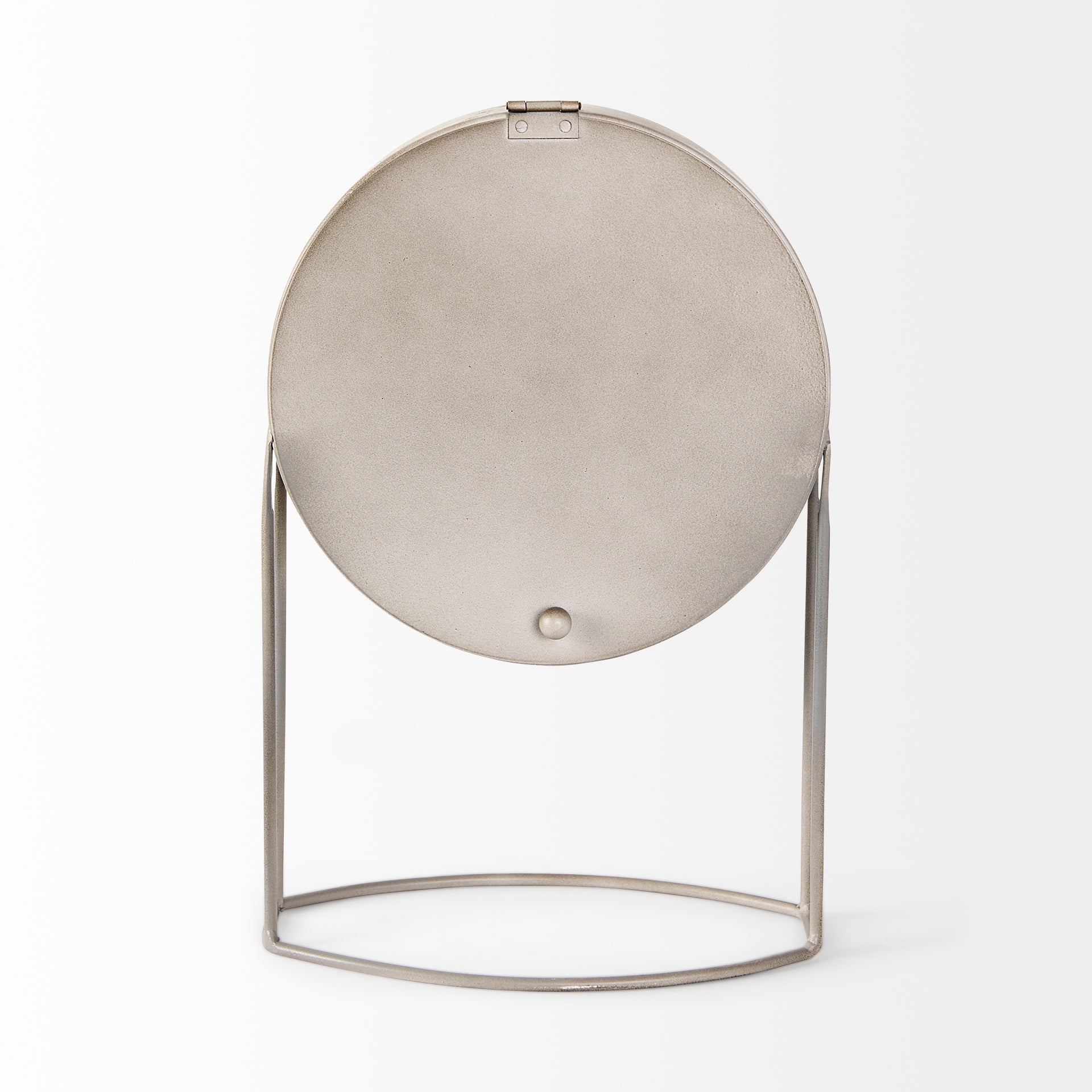 Aurus Matte Gray Metal Table Clock