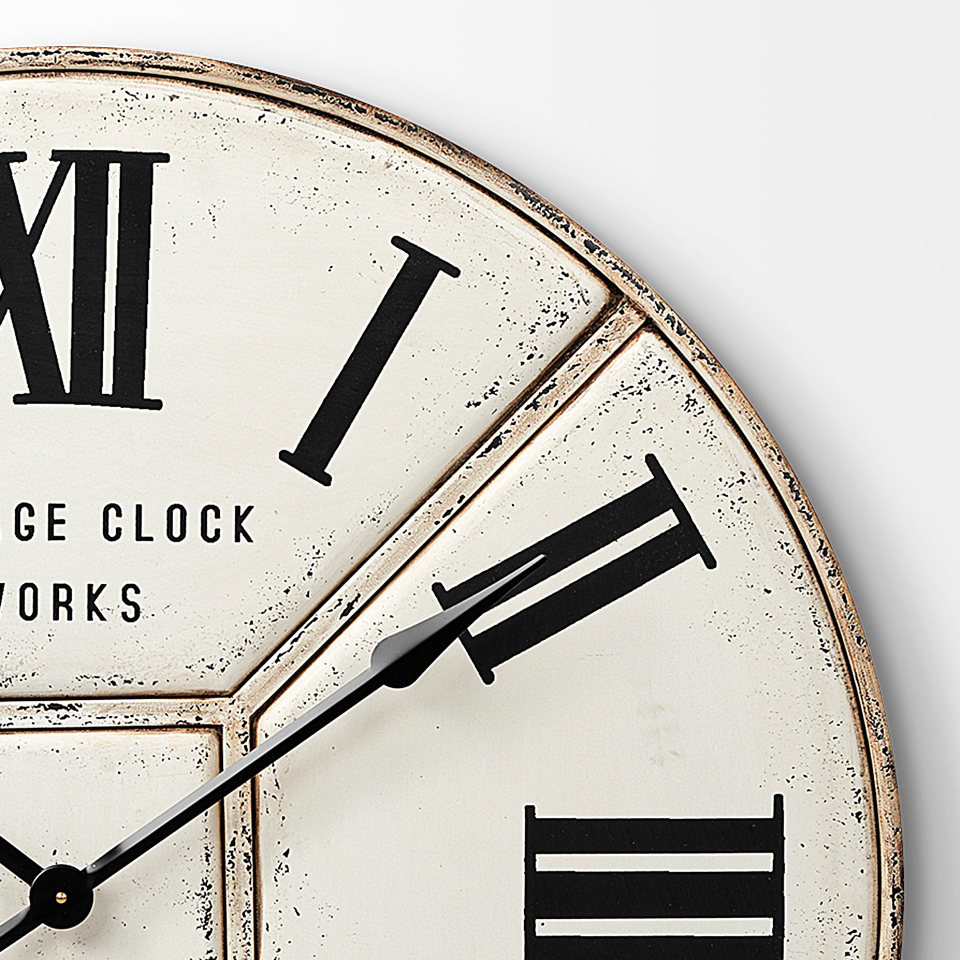 Norwich Wall Clock White Metal | 37’’ - wall-clocks