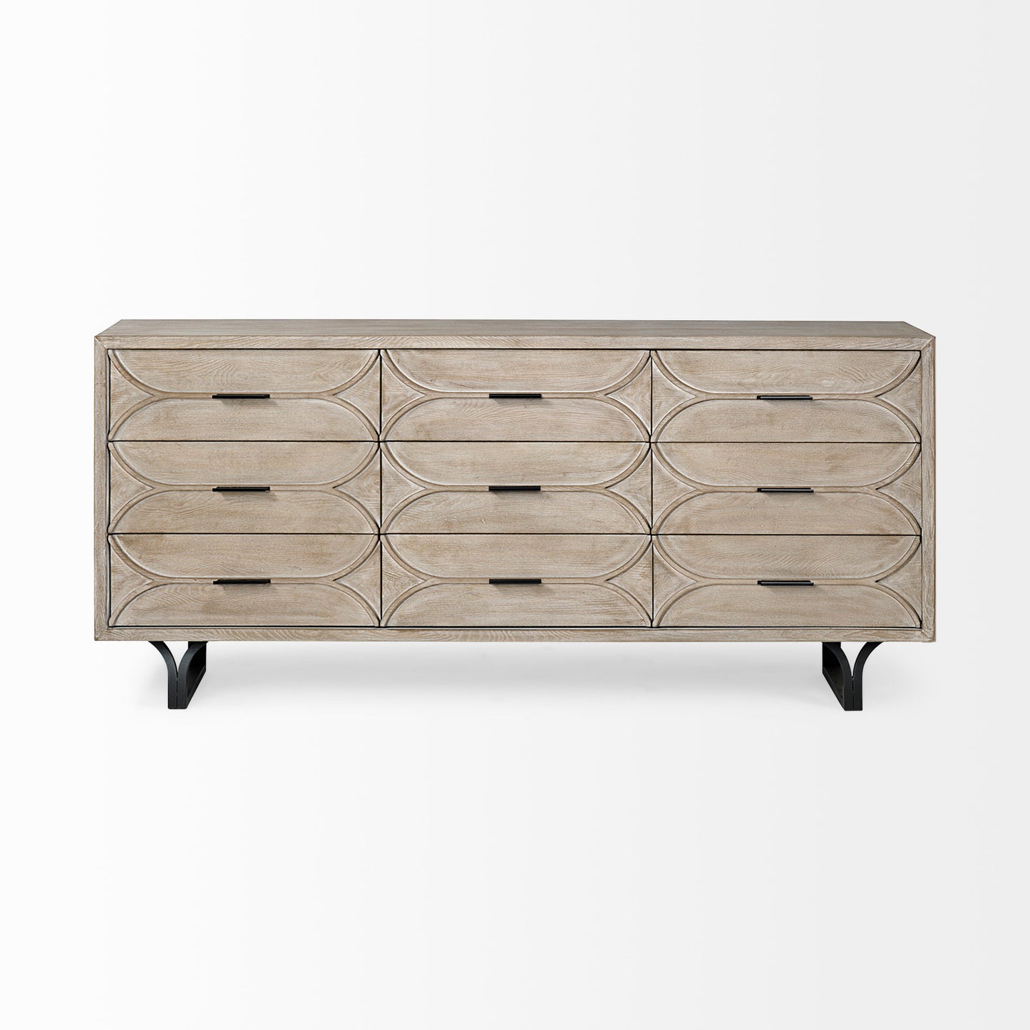 Giselle Sideboard Brown Wood | Black Metal - sideboards-and-buffets