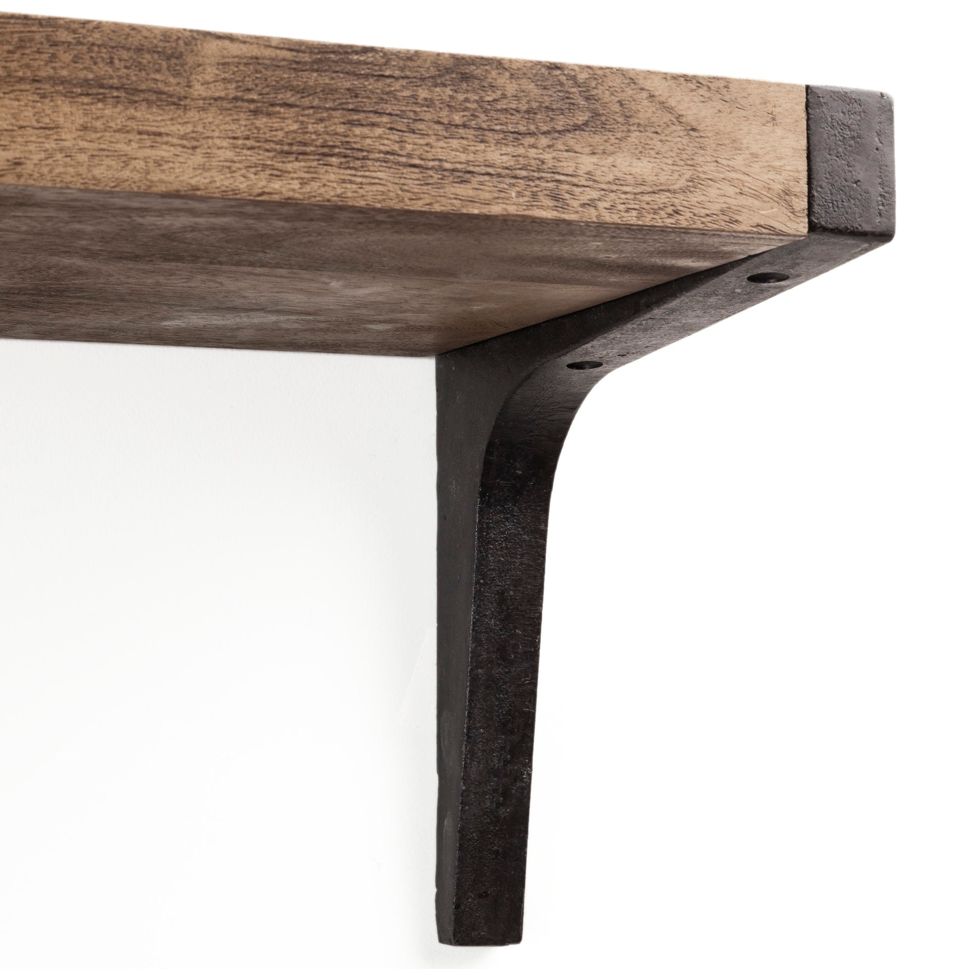 Dion Wall Furniture Brown Wood | Black Metal | 36L - wall-furniture