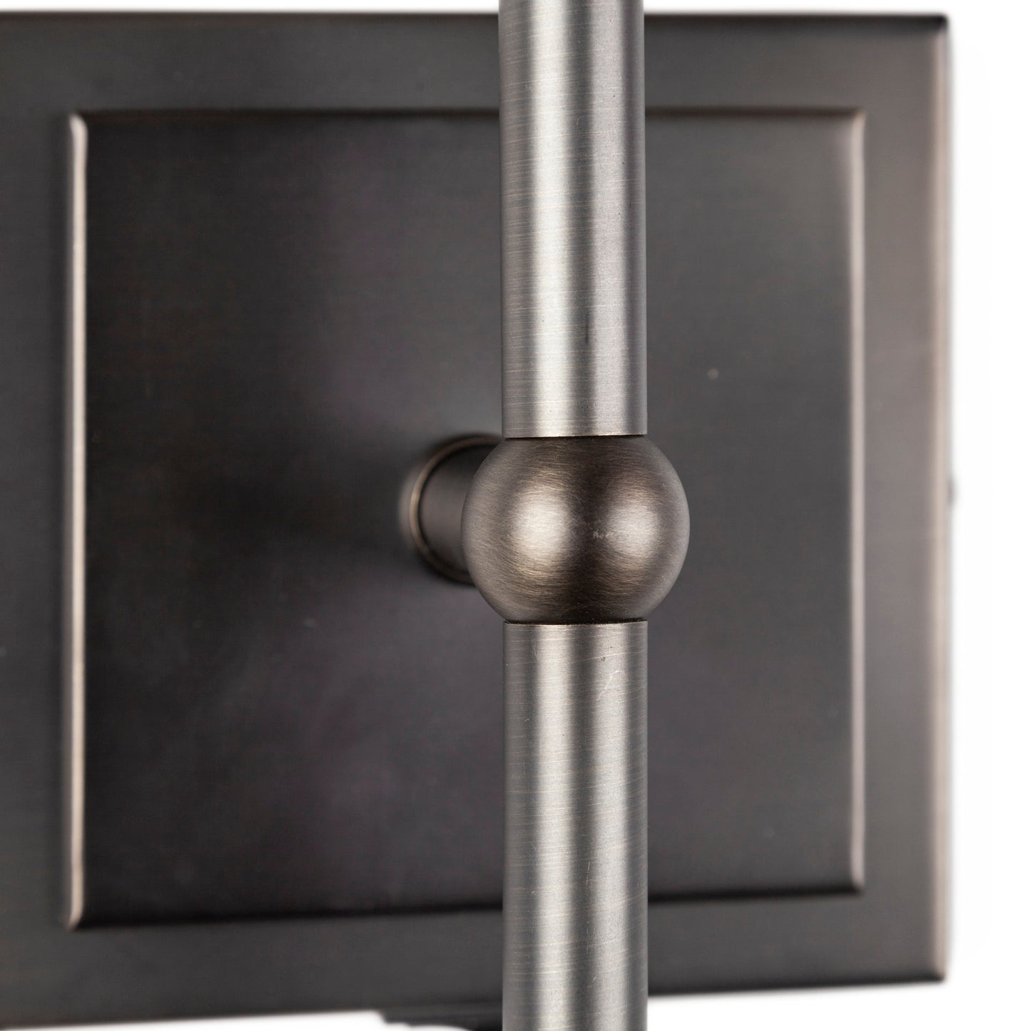 Bourgeois Wall Sconce Brown Metal | White Shade - wall-fixtures