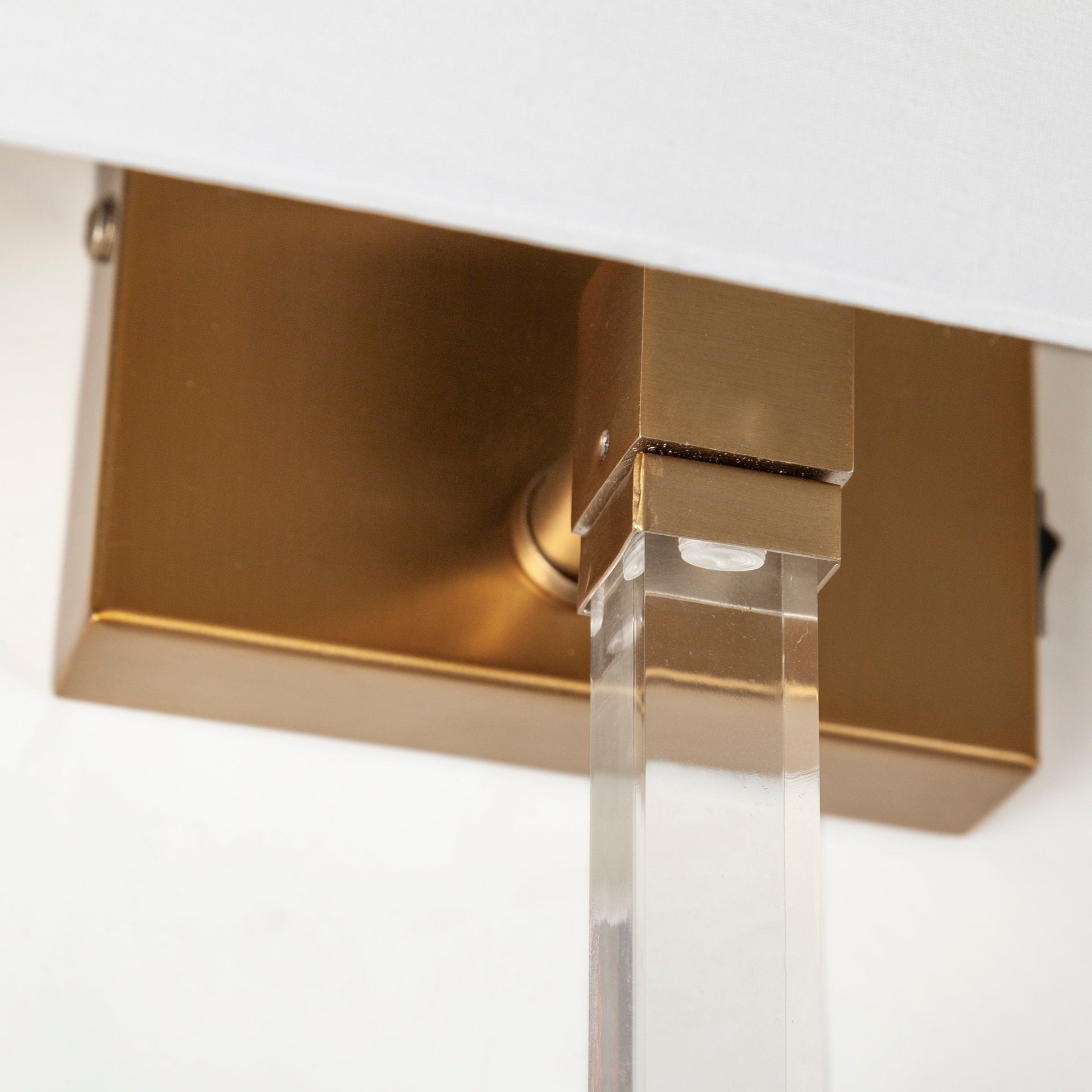 Cantabria Wall Sconce Brass | White Shade - wall-fixtures