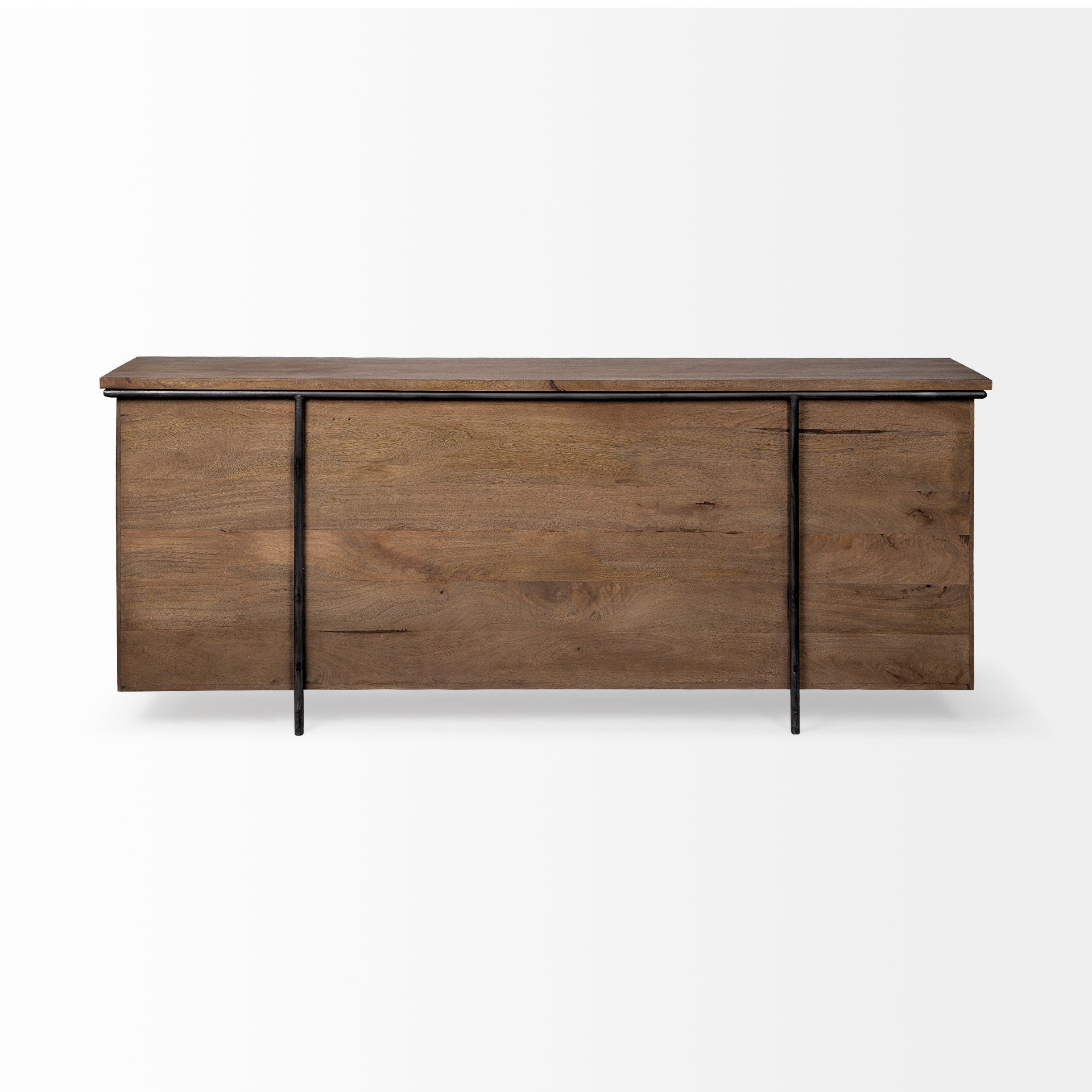 Maddox Sideboard Brown Wood | Black Metal - sideboards-and-buffets