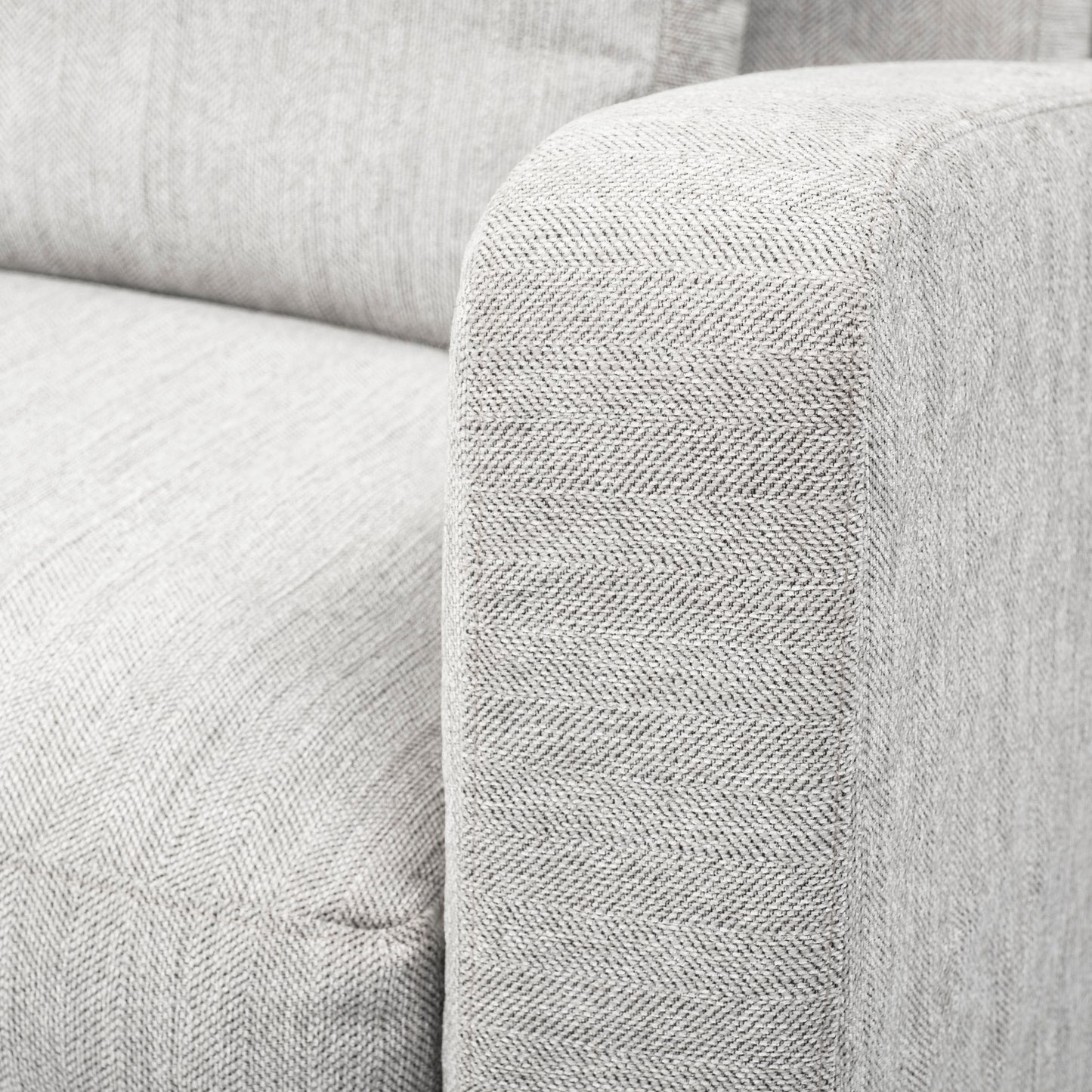 Denly II 92.5W Frost Gray Slipcover Three Seater Sofa