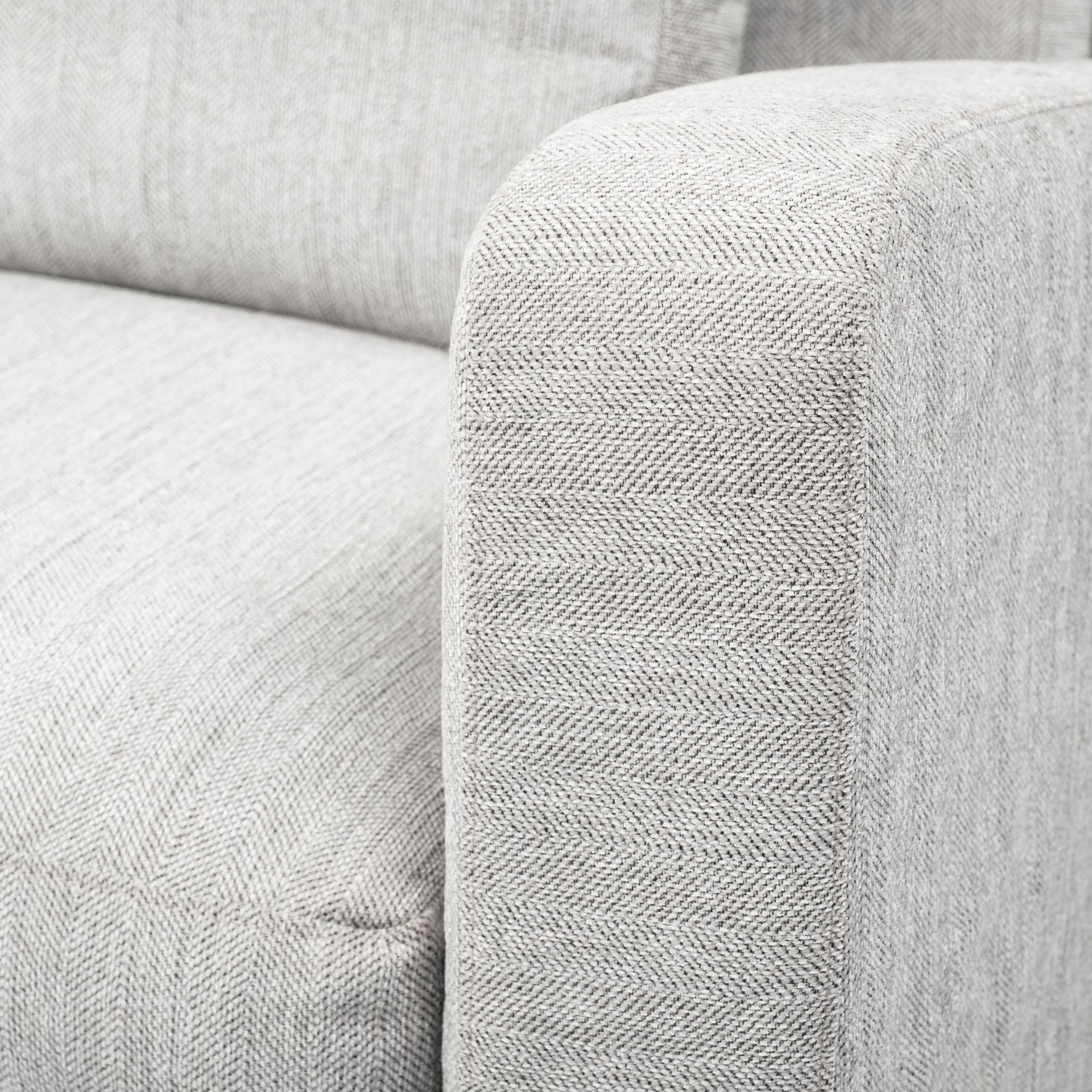 Denly II 92.5W Frost Gray Slipcover Three Seater Sofa