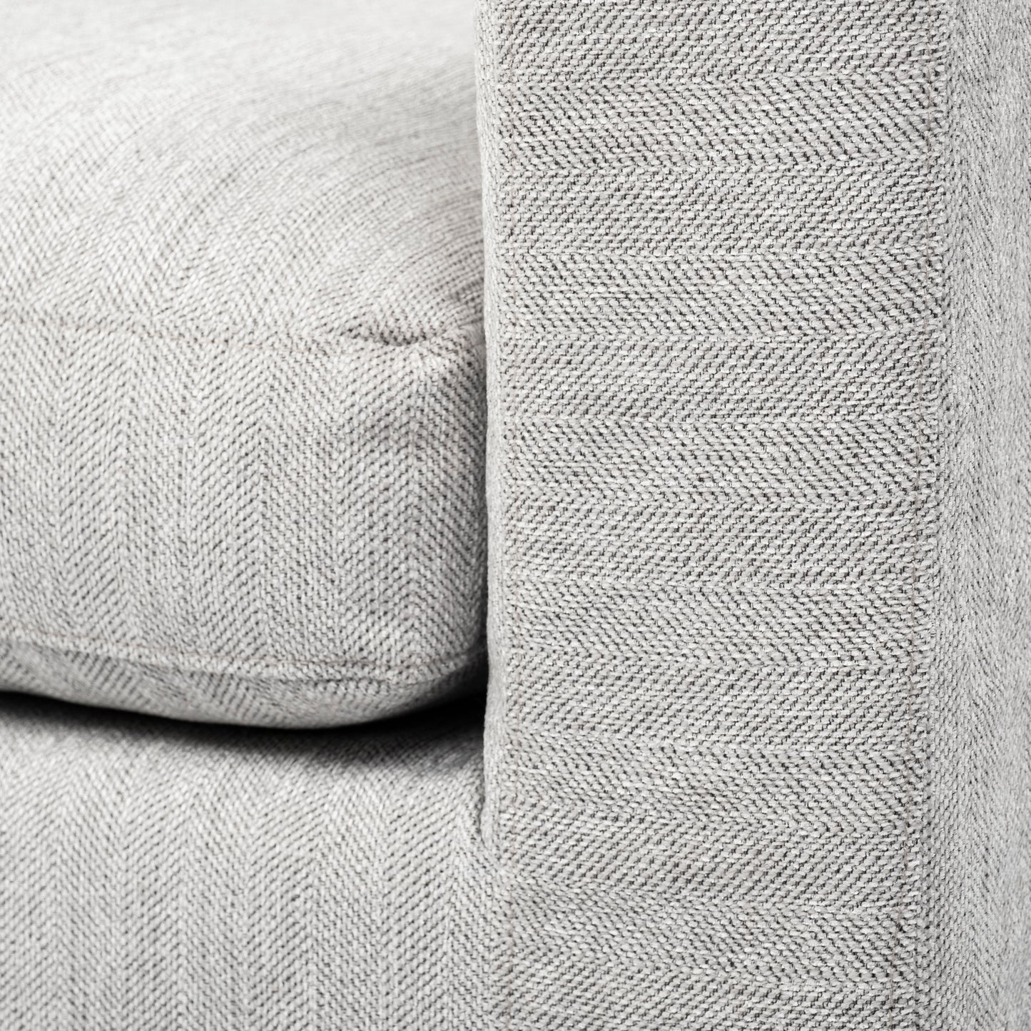 Denly II 92.5W Frost Gray Slipcover Three Seater Sofa