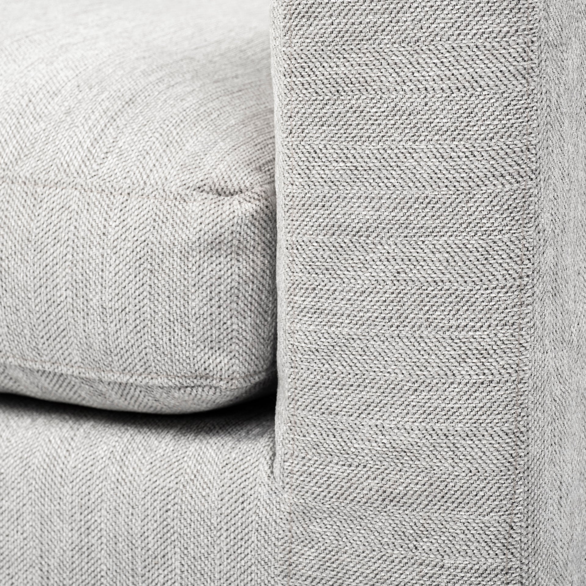 Denly II 92.5W Frost Gray Slipcover Three Seater Sofa